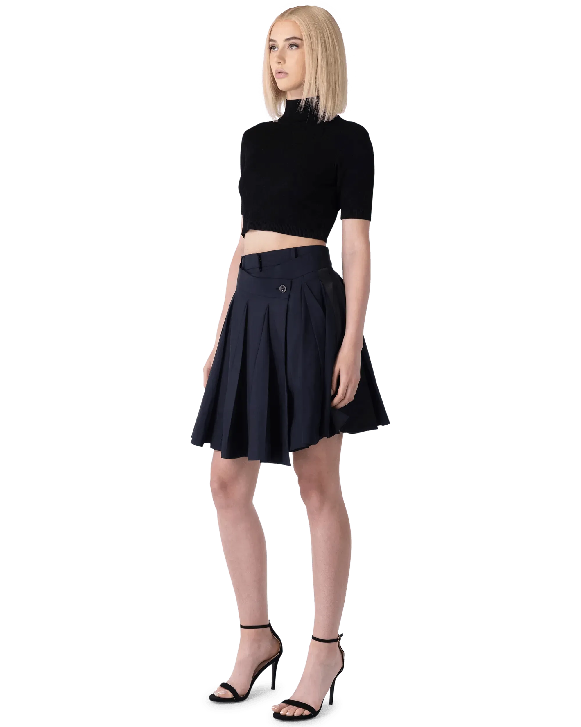 Fendi Brush Mock Neck Crop Top - DIHSAN