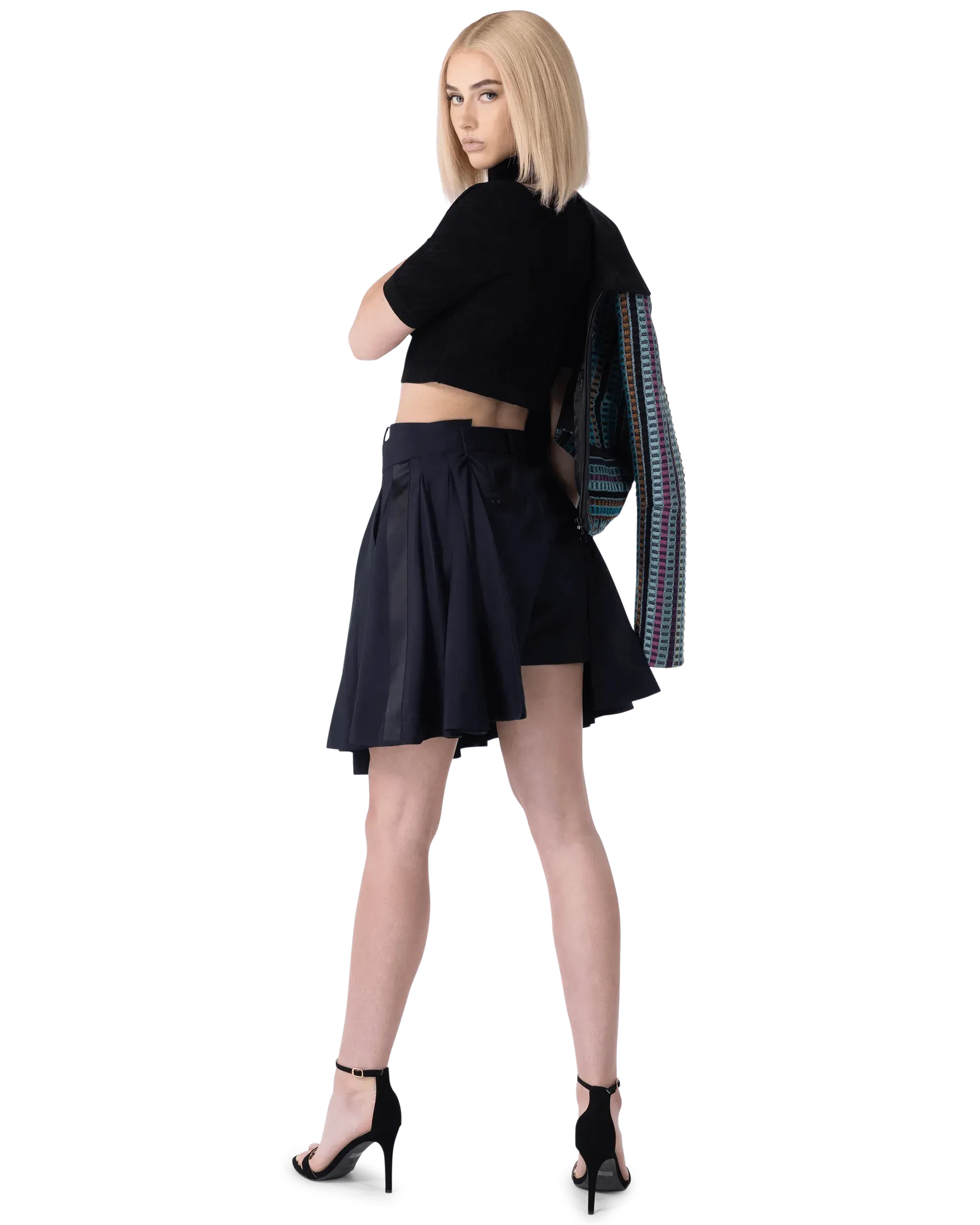 Fendi Brush Mock Neck Crop Top - DIHSAN