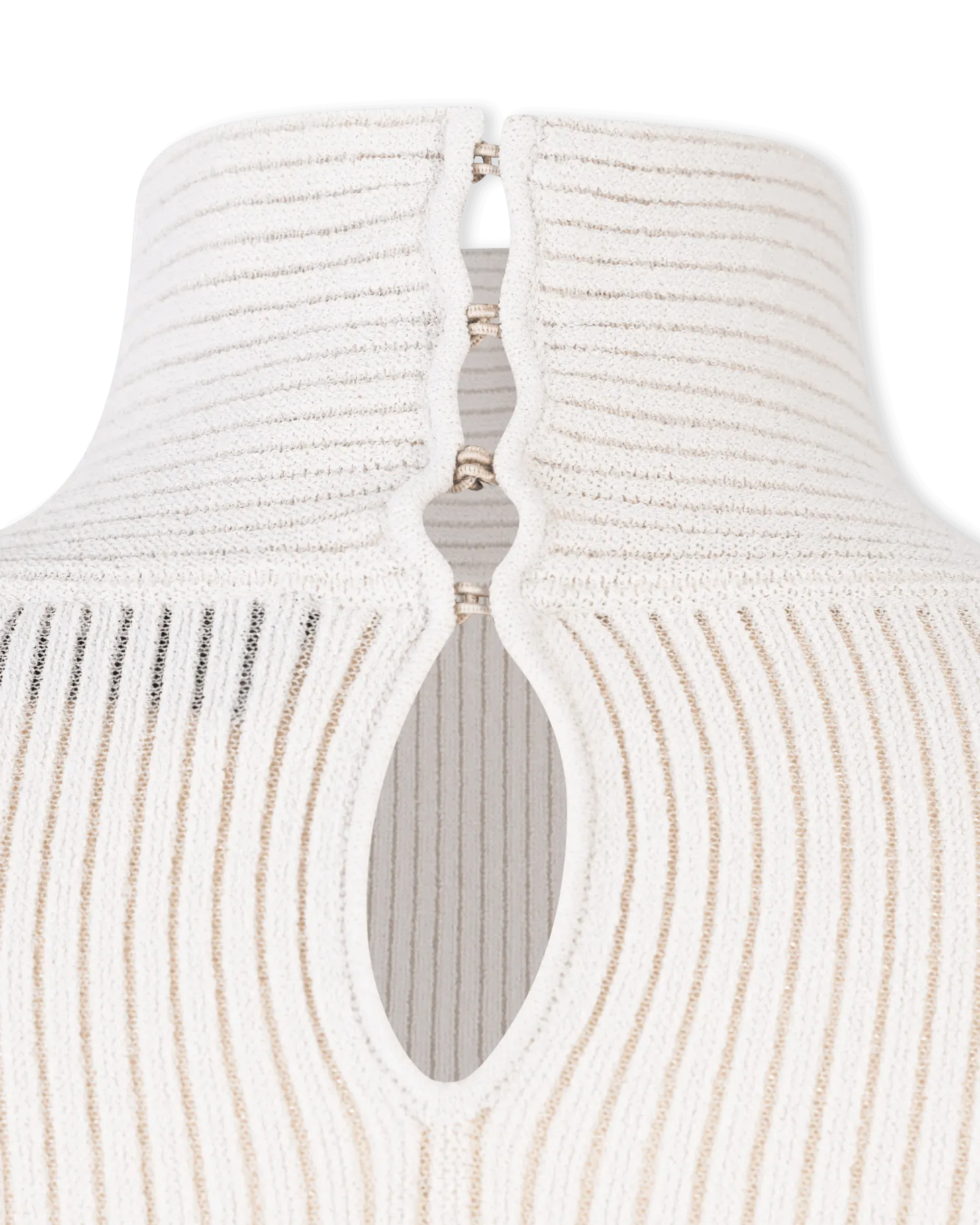 Semi-Sheer Turtleneck Crop Top - DIHSAN