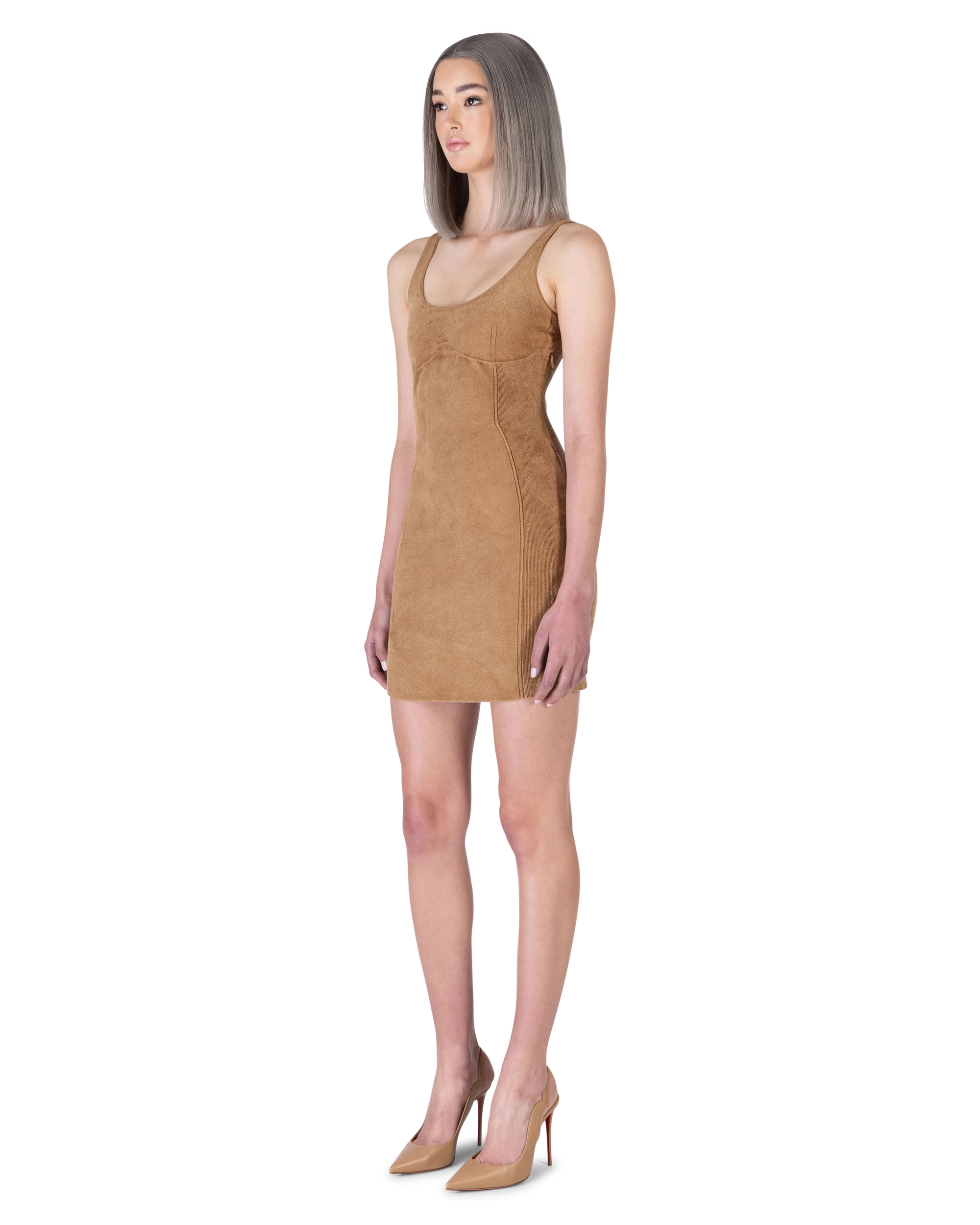 Fendi x Skims Velvet Knit Mini Dress
