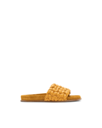 Kacey Braided Leather Slides - DIHSAN