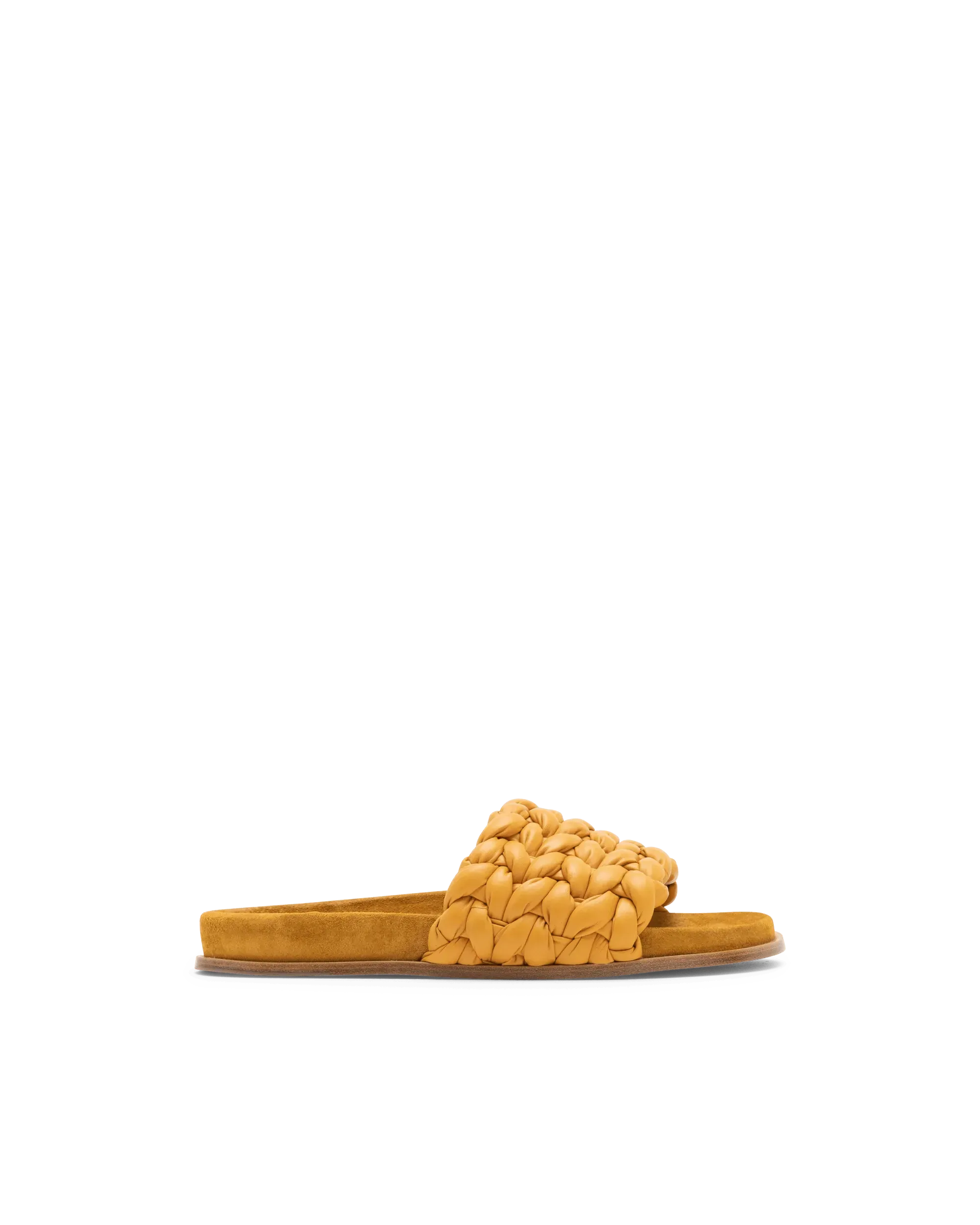 Kacey Braided Leather Slides - DIHSAN