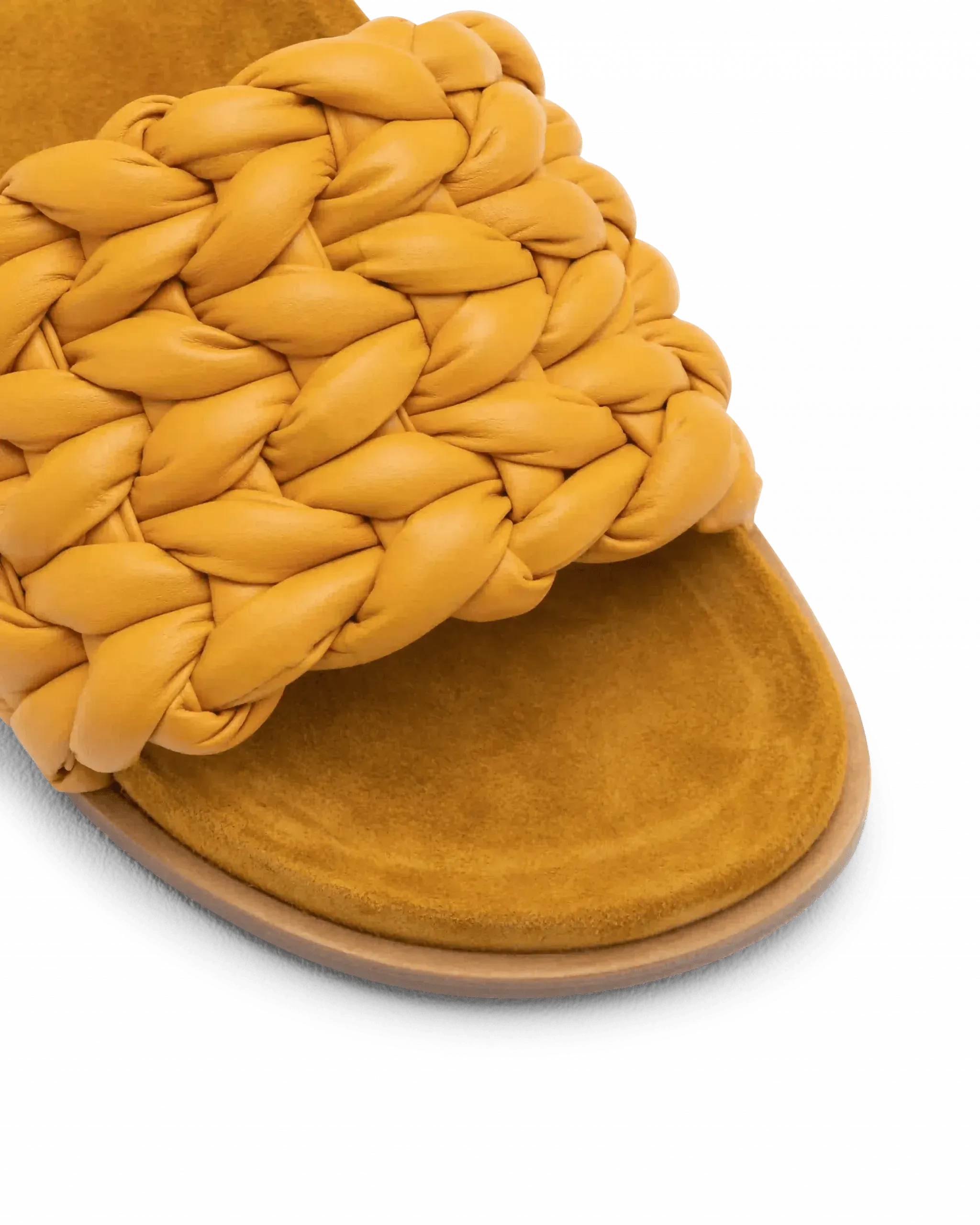 Kacey Braided Leather Slides - DIHSAN