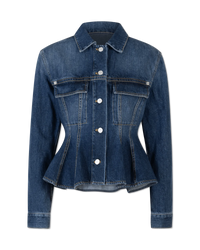 Peplum Denim Jacket - DIHSAN