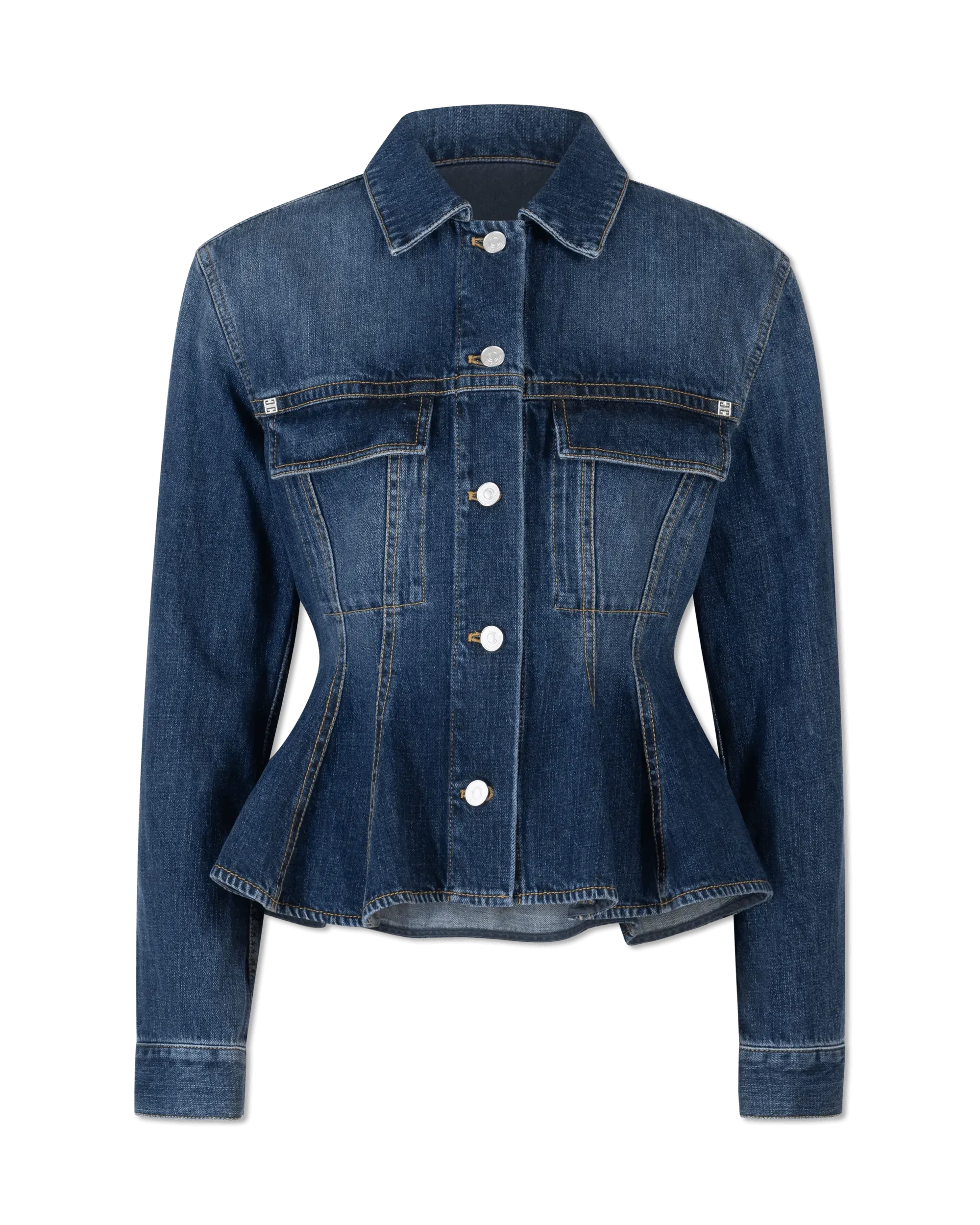 Peplum Denim Jacket - DIHSAN
