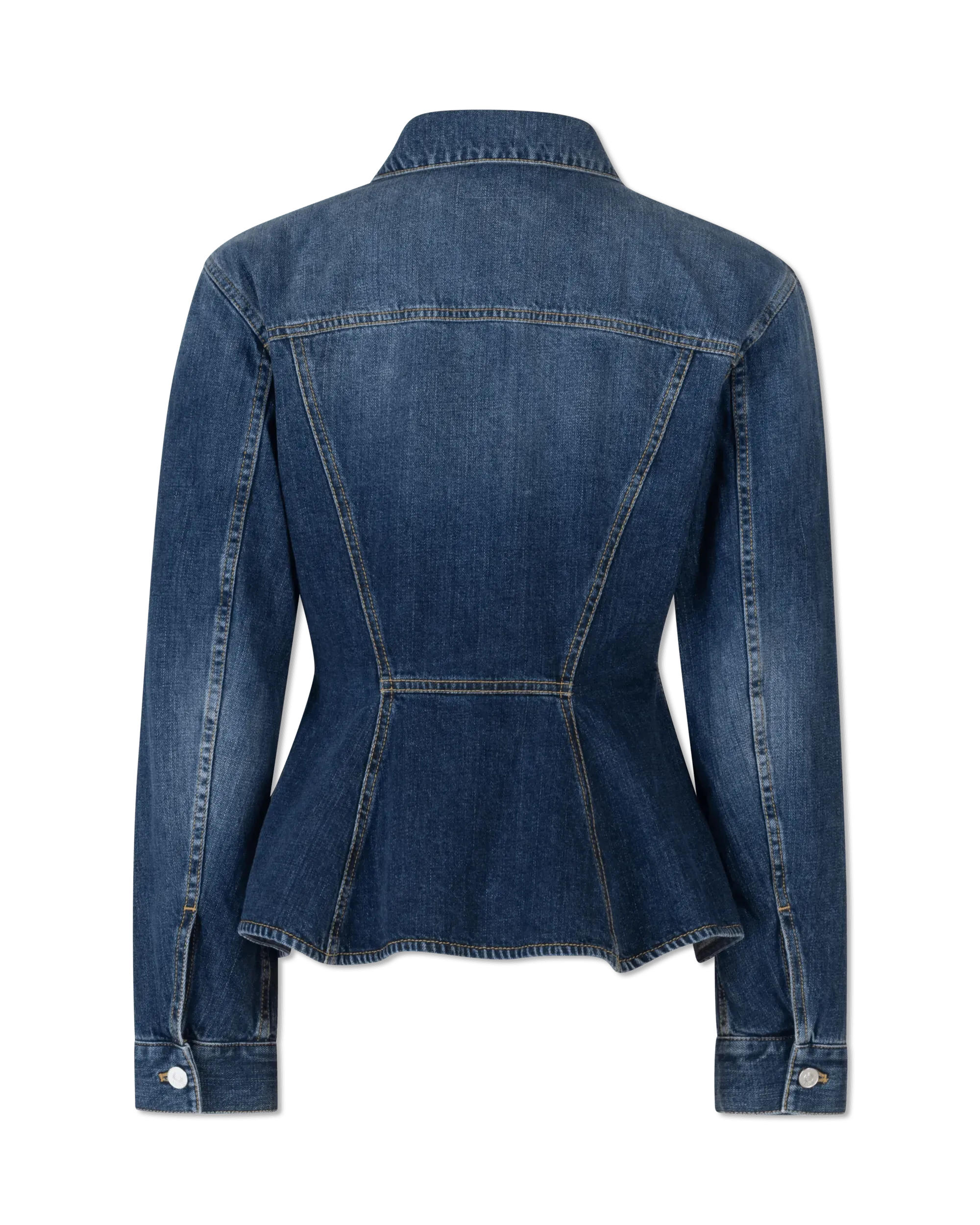 Peplum Denim Jacket - DIHSAN