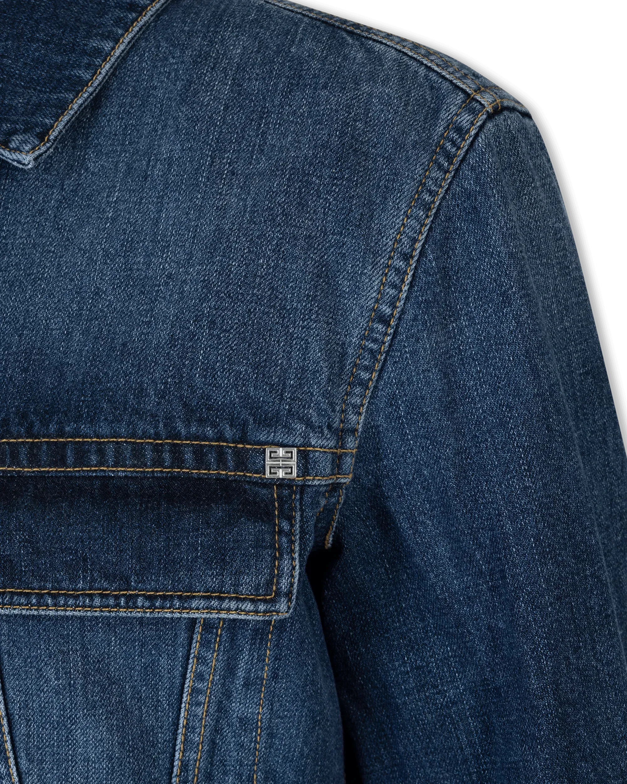Peplum Denim Jacket - DIHSAN