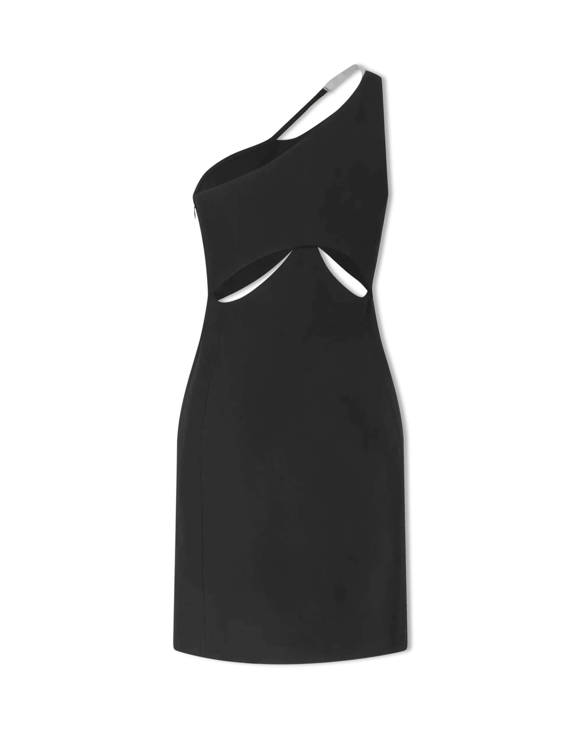 Woven Cady Stretch Asymmetric Dress - DIHSAN