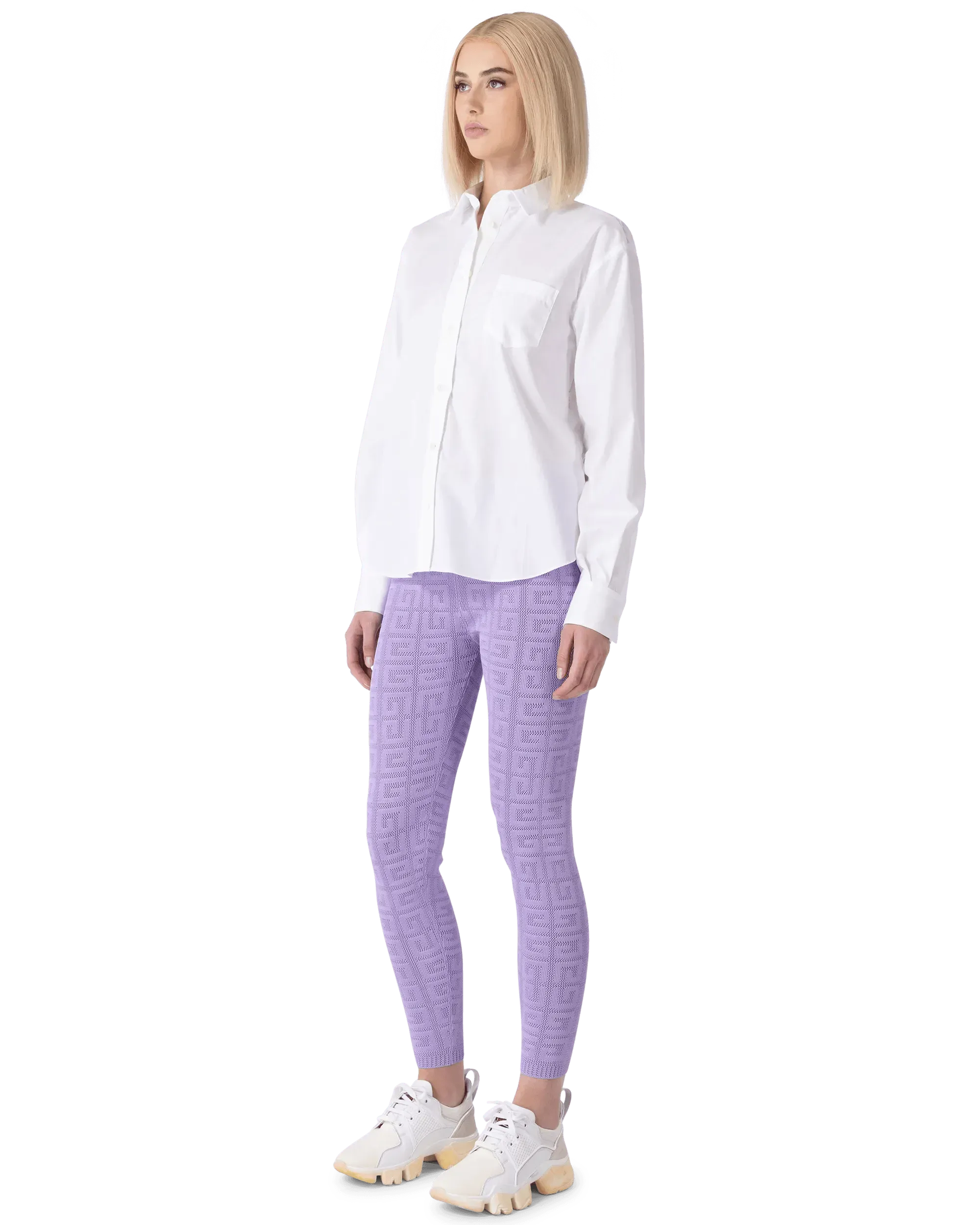 Monogram Stretch Slim Pants - DIHSAN