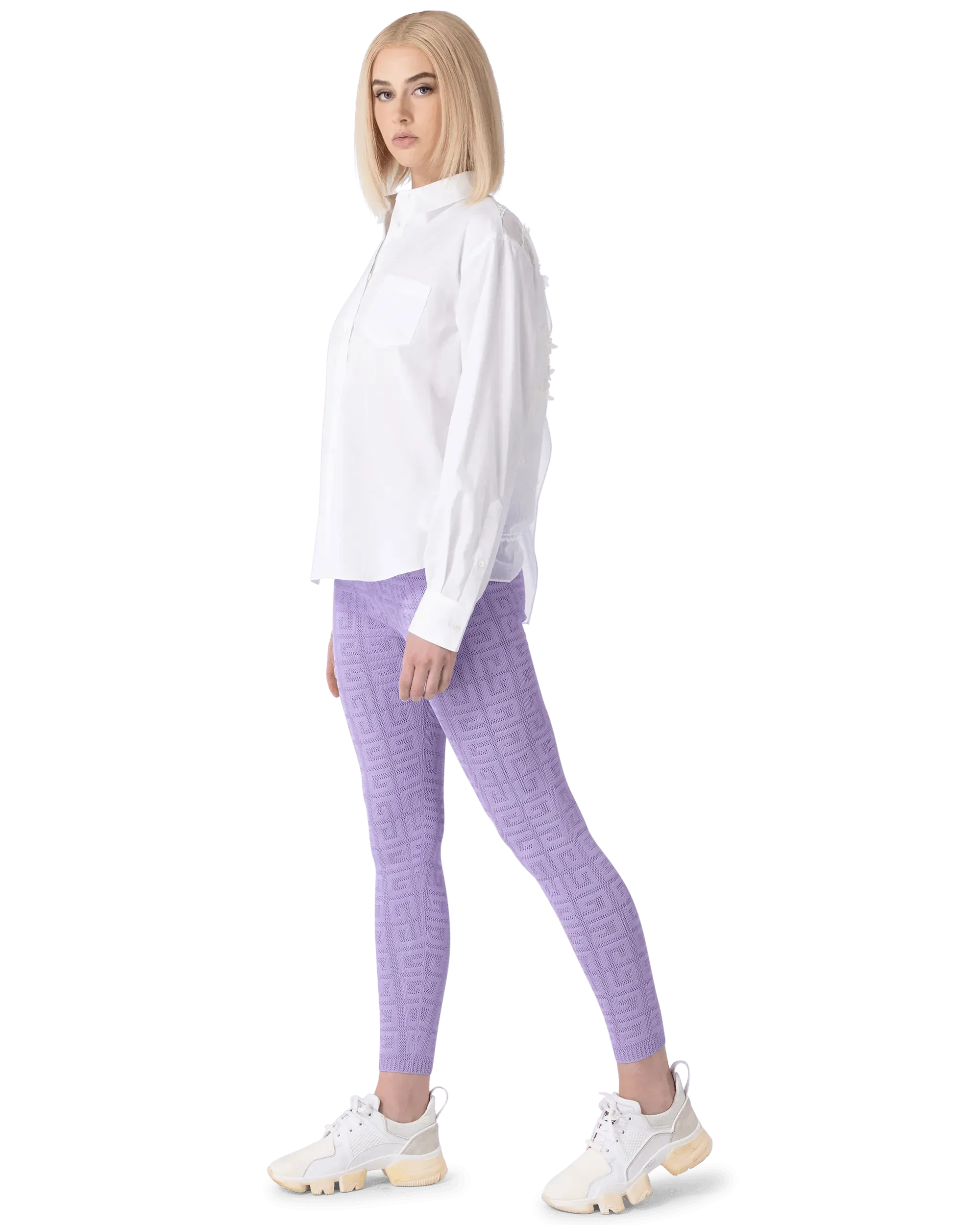 Monogram Stretch Slim Pants - DIHSAN