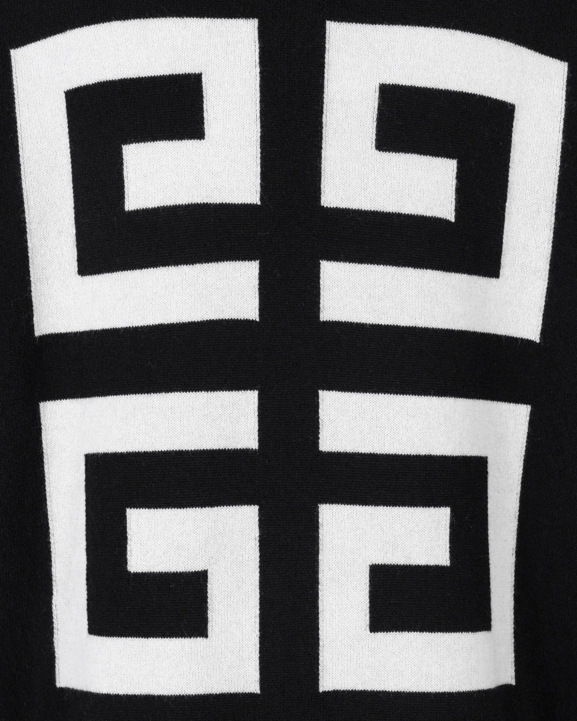 Two-Tone Cashmere Logo Crewneck Sweater - DIHSAN