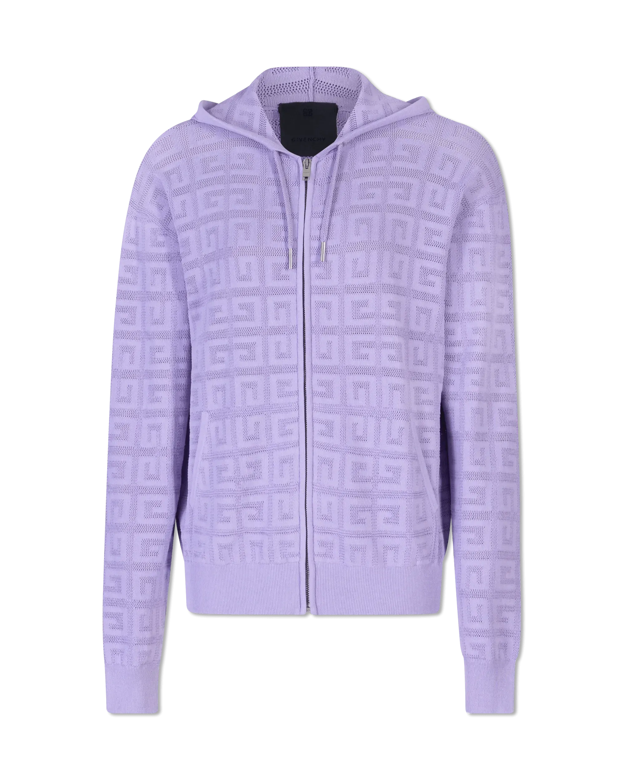 Lasered Monogram Zip Up Hoodie - DIHSAN