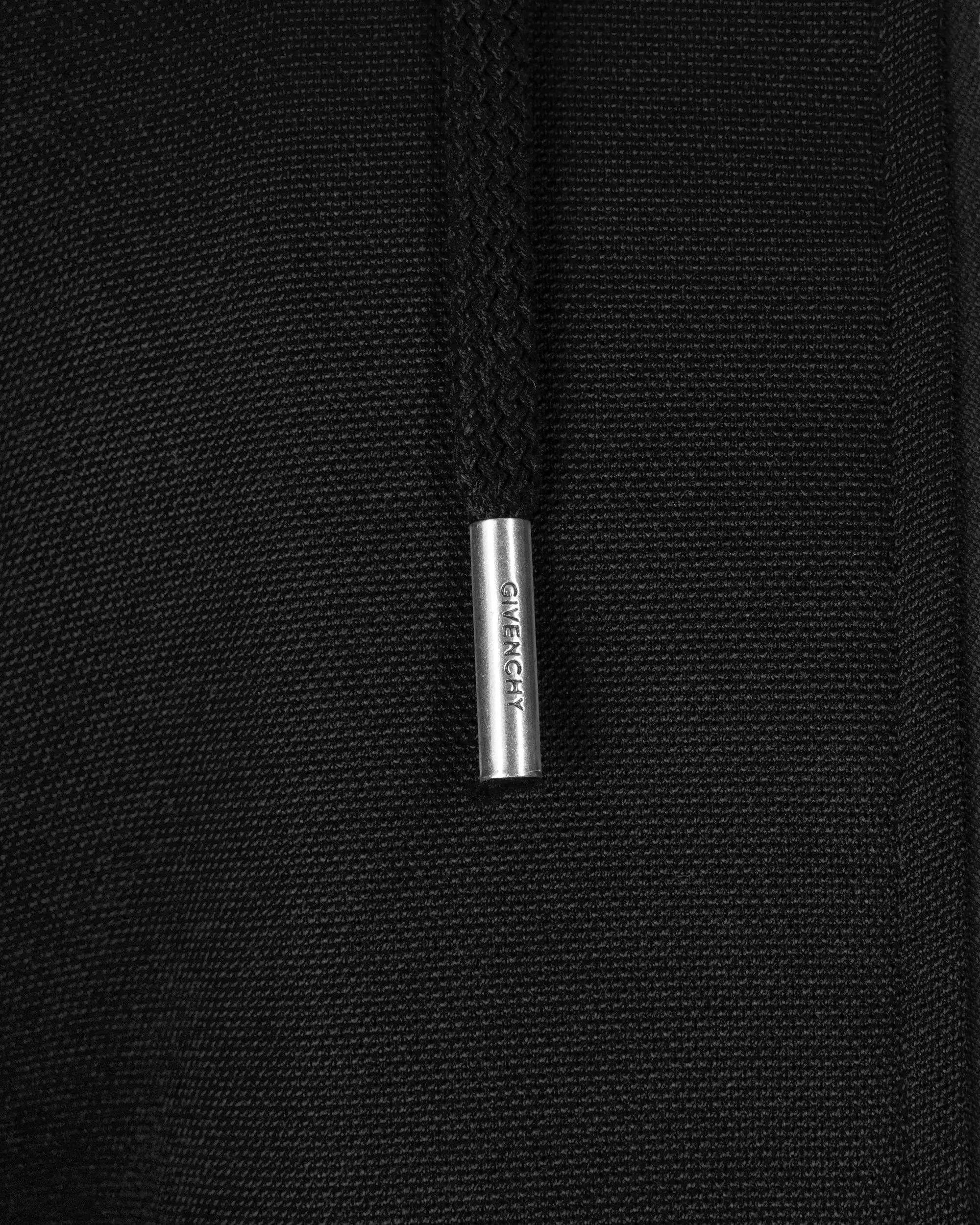 Black Polyester Blend Logo Tape Cropped Zip Up Hoodie by Givenchy | DIHSAN