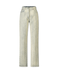 Ecowashed Monogram Jeans - DIHSAN