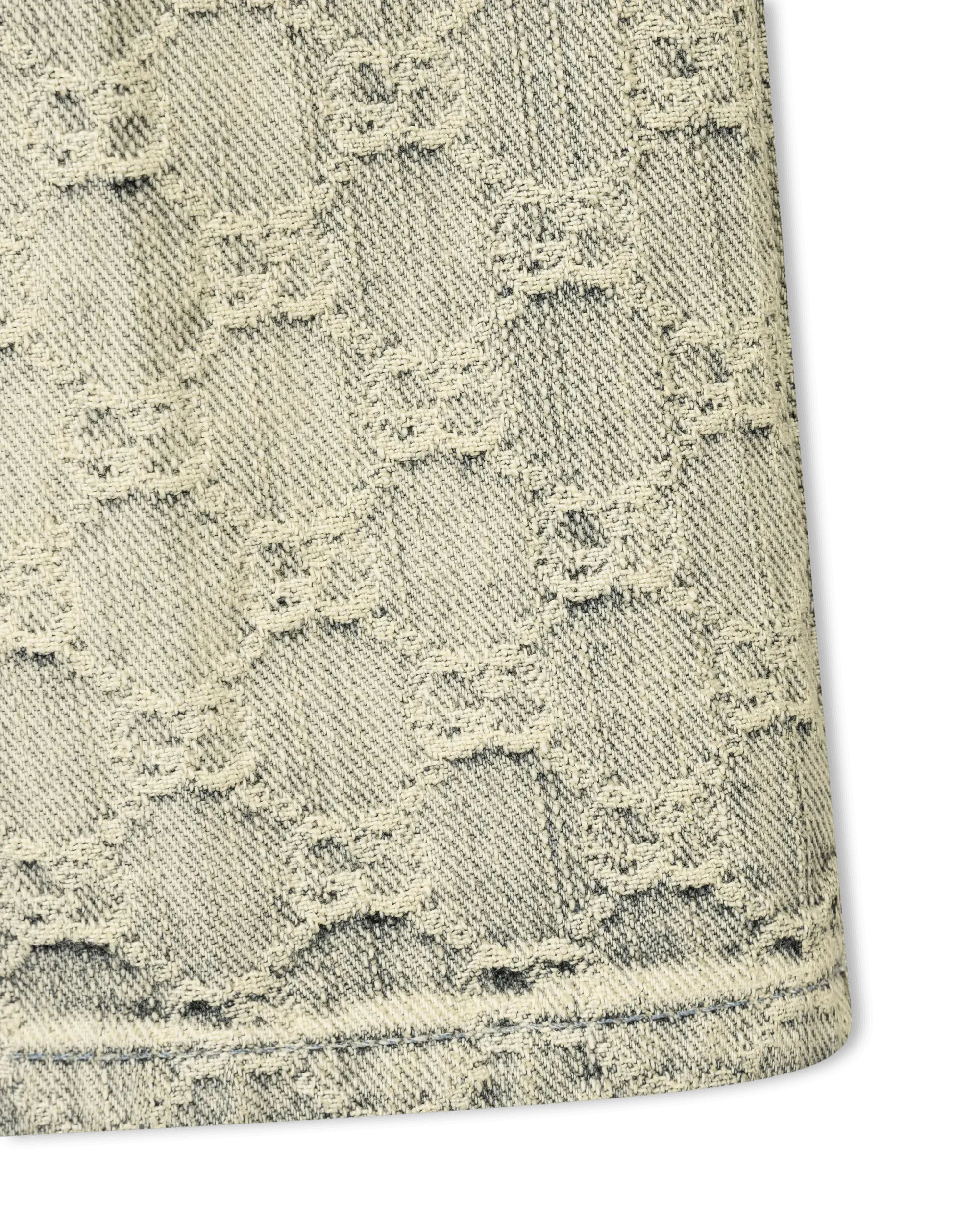 Ecowashed Monogram Jeans - DIHSAN