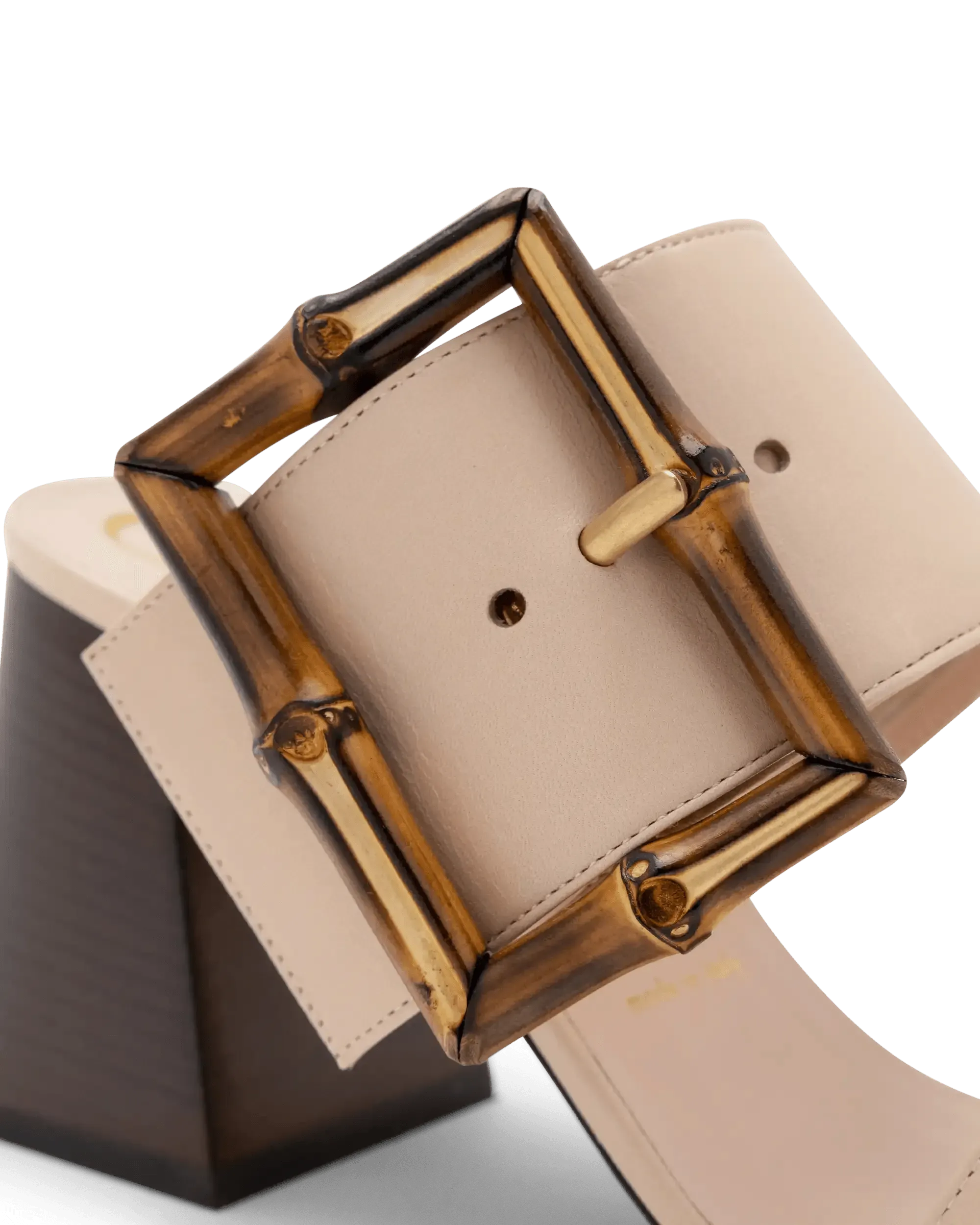 Bamboo Buckle Slide Sandals - DIHSAN