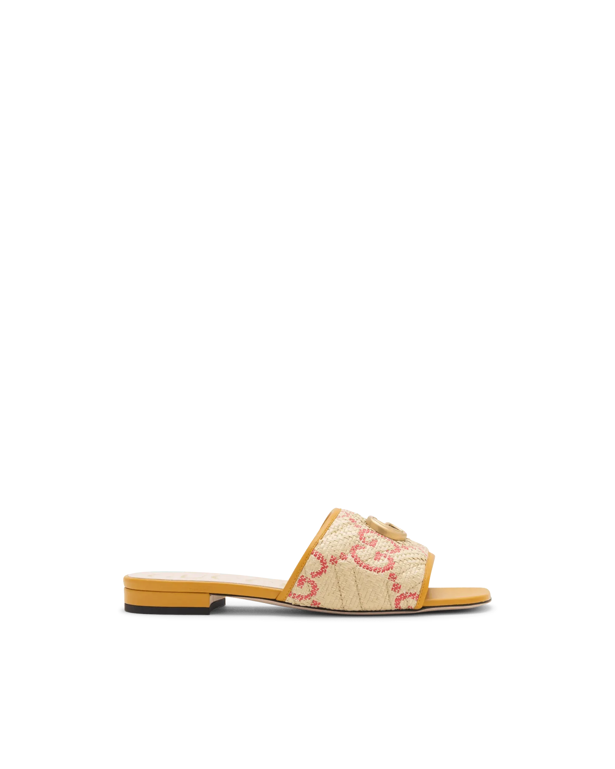 Raffia Chevron GG Sandal - DIHSAN