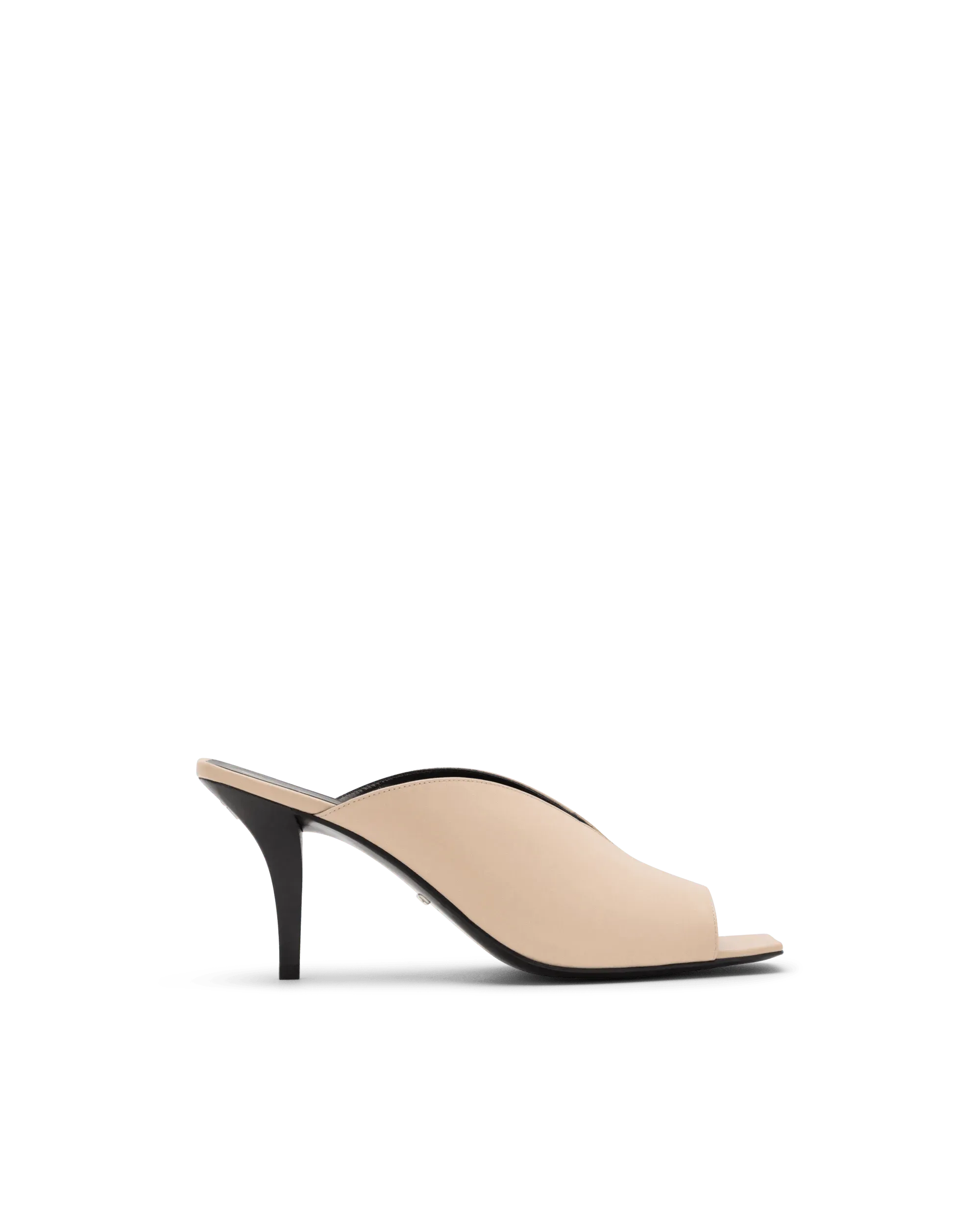 Cut Out Leather Mules - DIHSAN