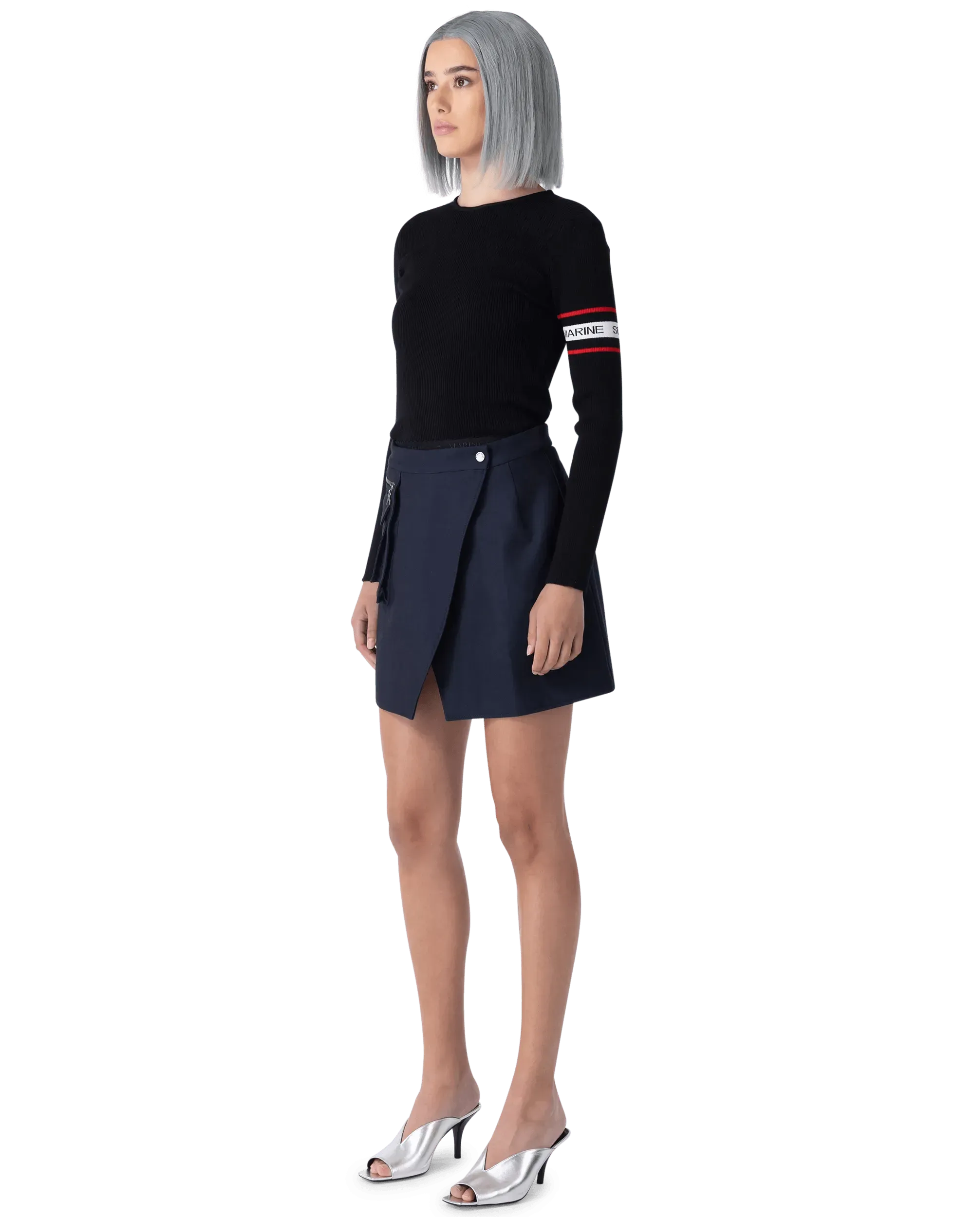 Cut Out Leather Mules - DIHSAN