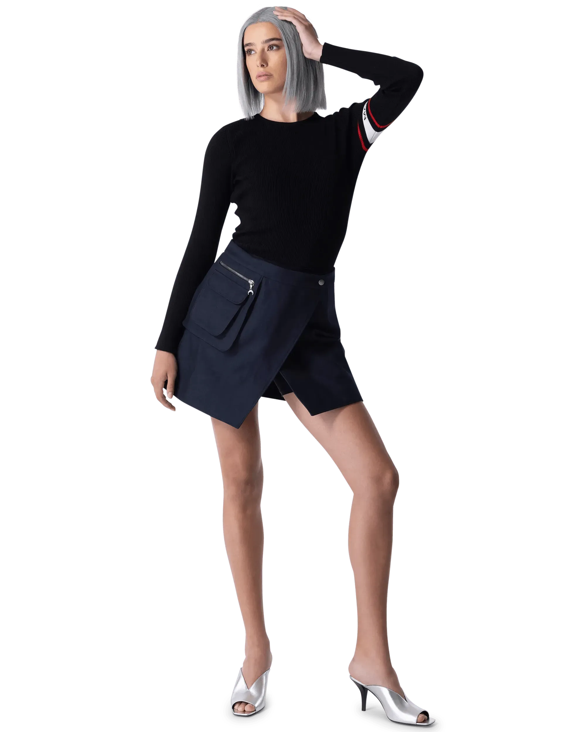 Cut Out Leather Mules - DIHSAN