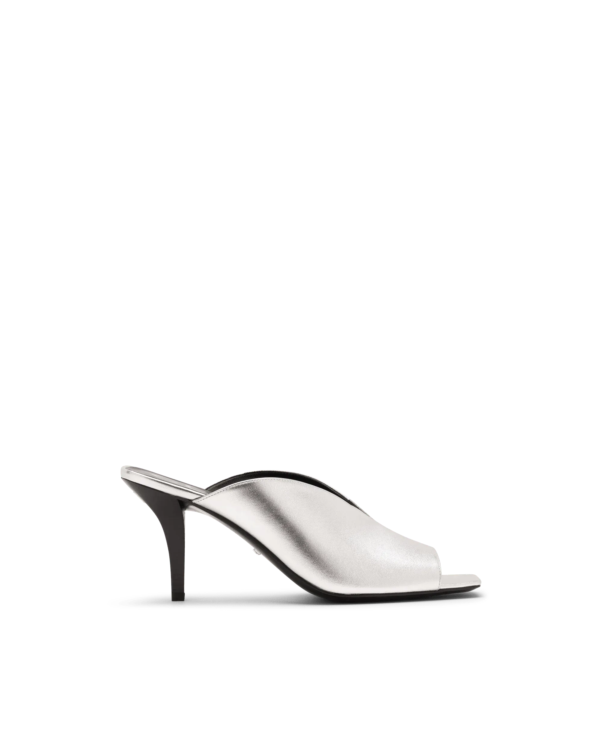 Cut Out Leather Mules - DIHSAN