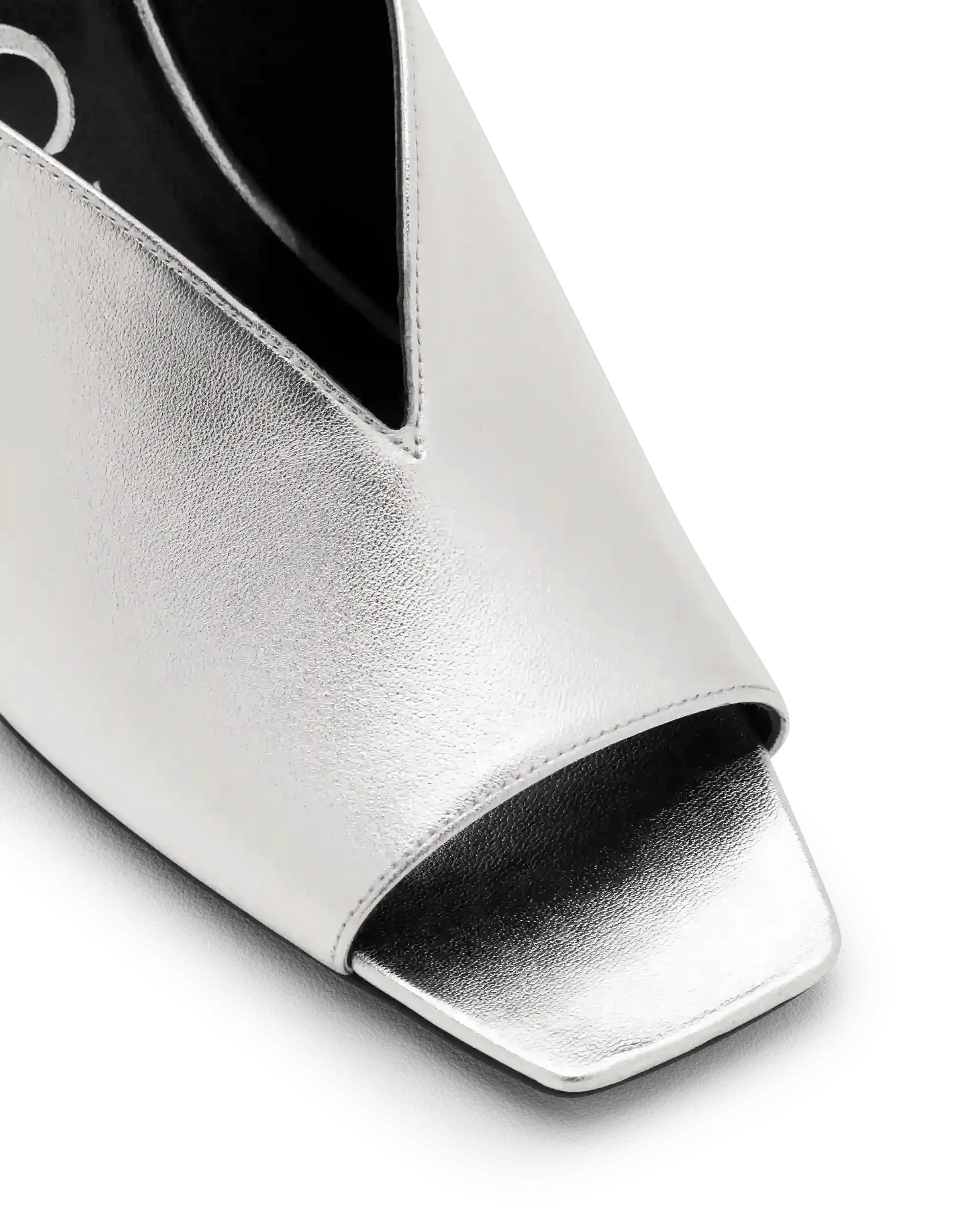 Cut Out Leather Mules - DIHSAN