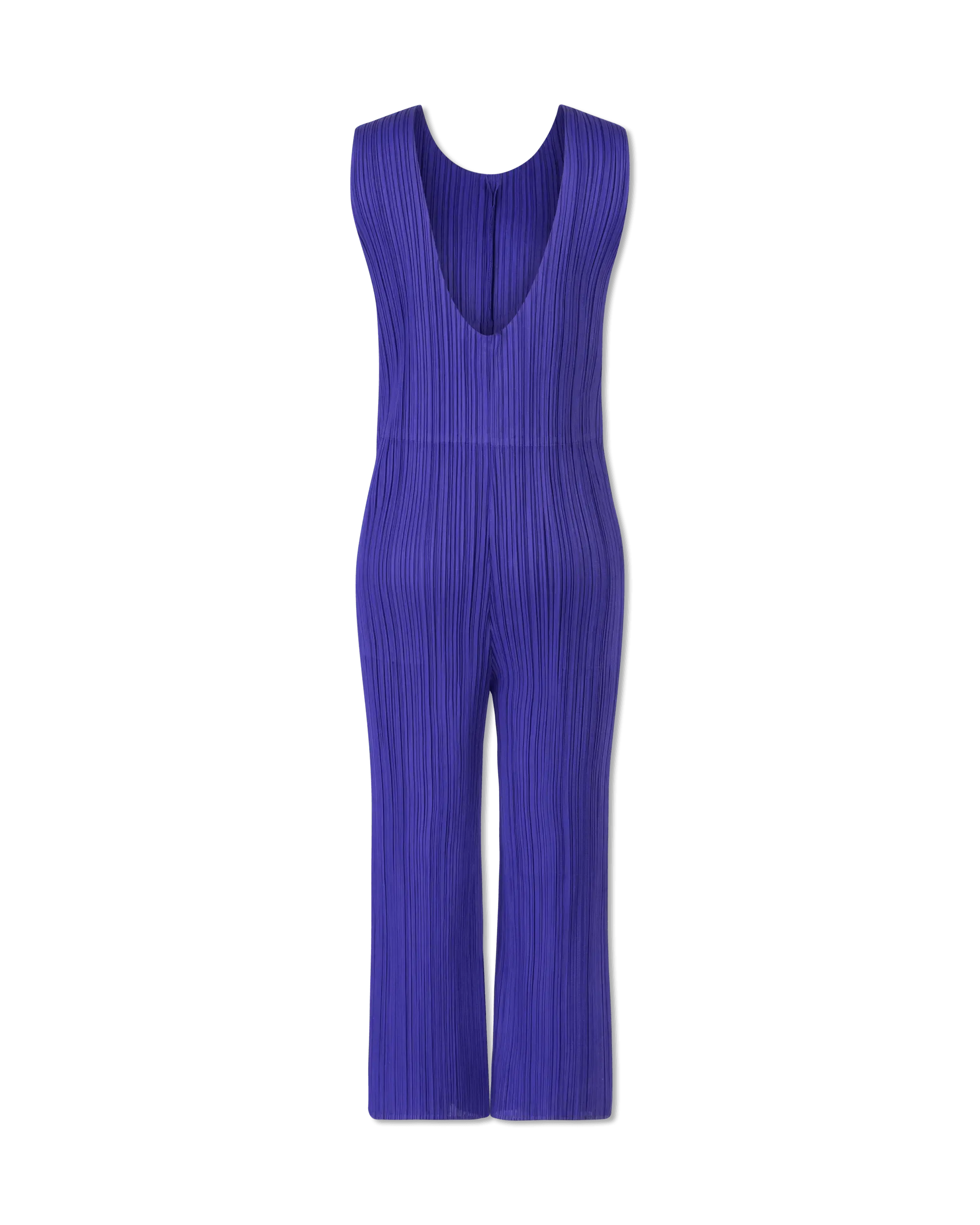 April Plissé-Effect Knit Jumpsuit - DIHSAN