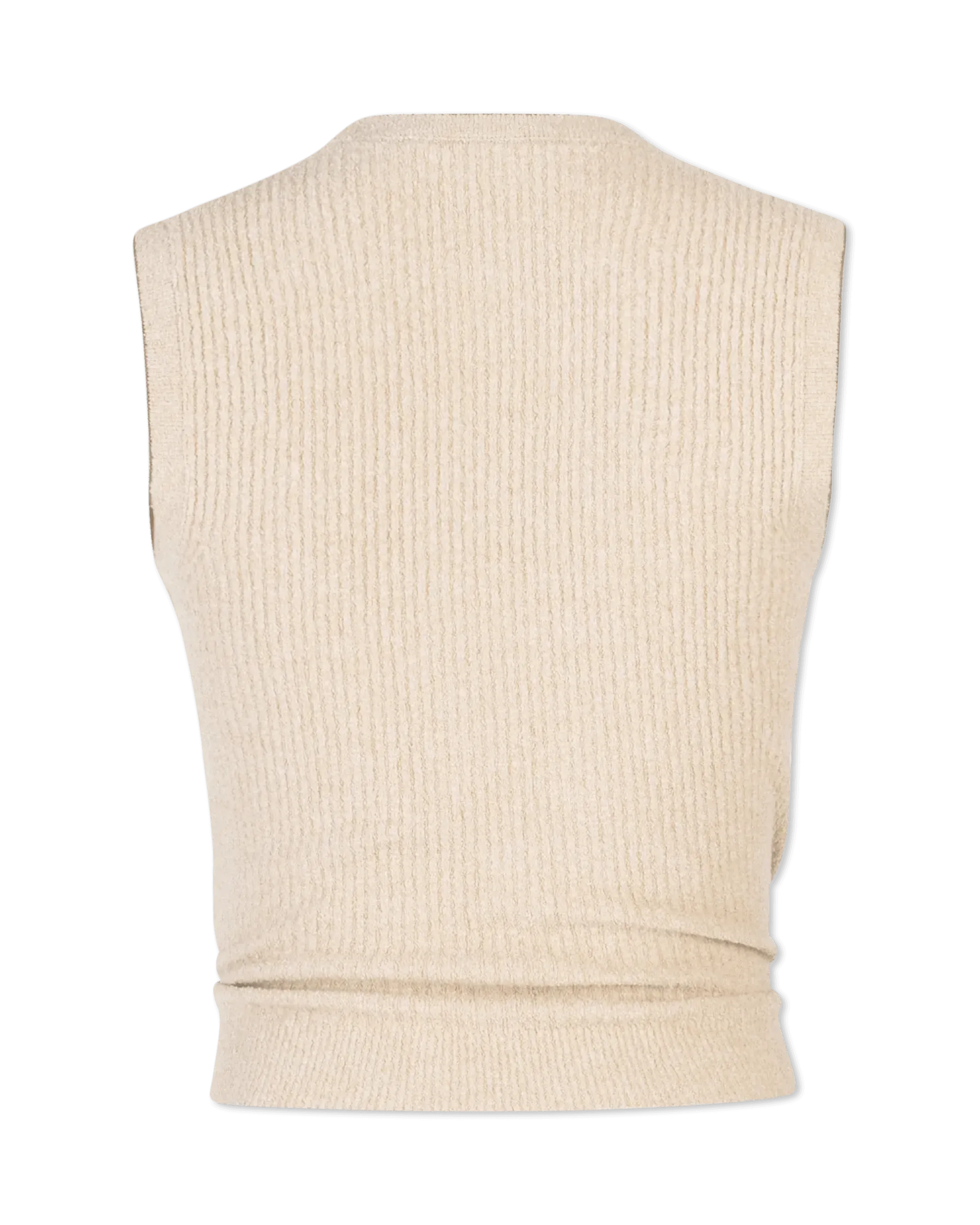 Front-Tie Sleeveless Knit Top - DIHSAN