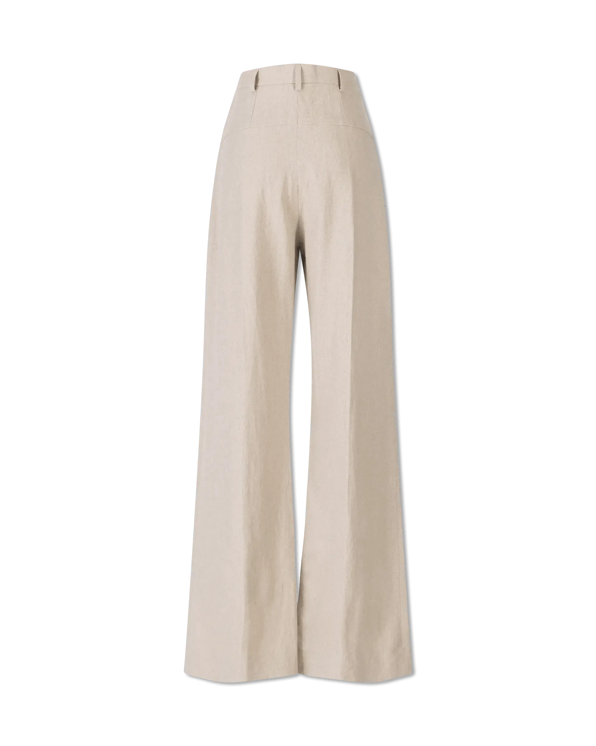 Linen Wide Leg Trousers - DIHSAN