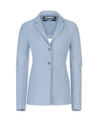 Melo Backless Split-Sleeve Blazer - DIHSAN