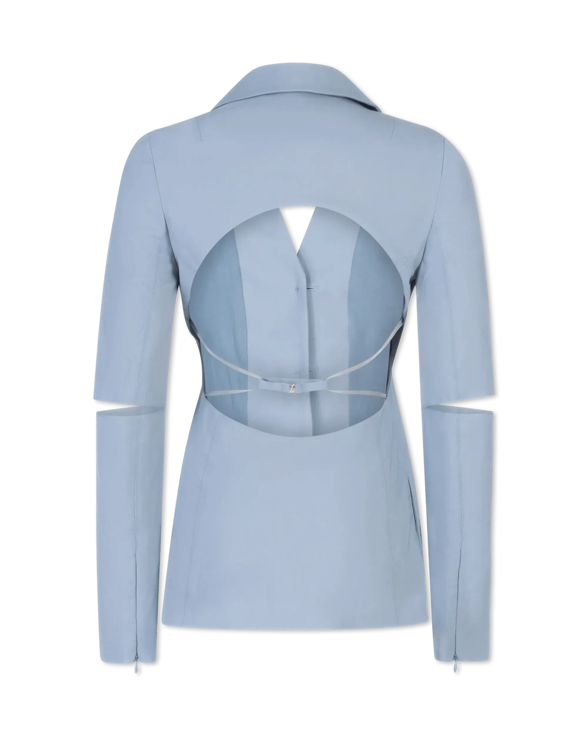 Melo Backless Split-Sleeve Blazer - DIHSAN