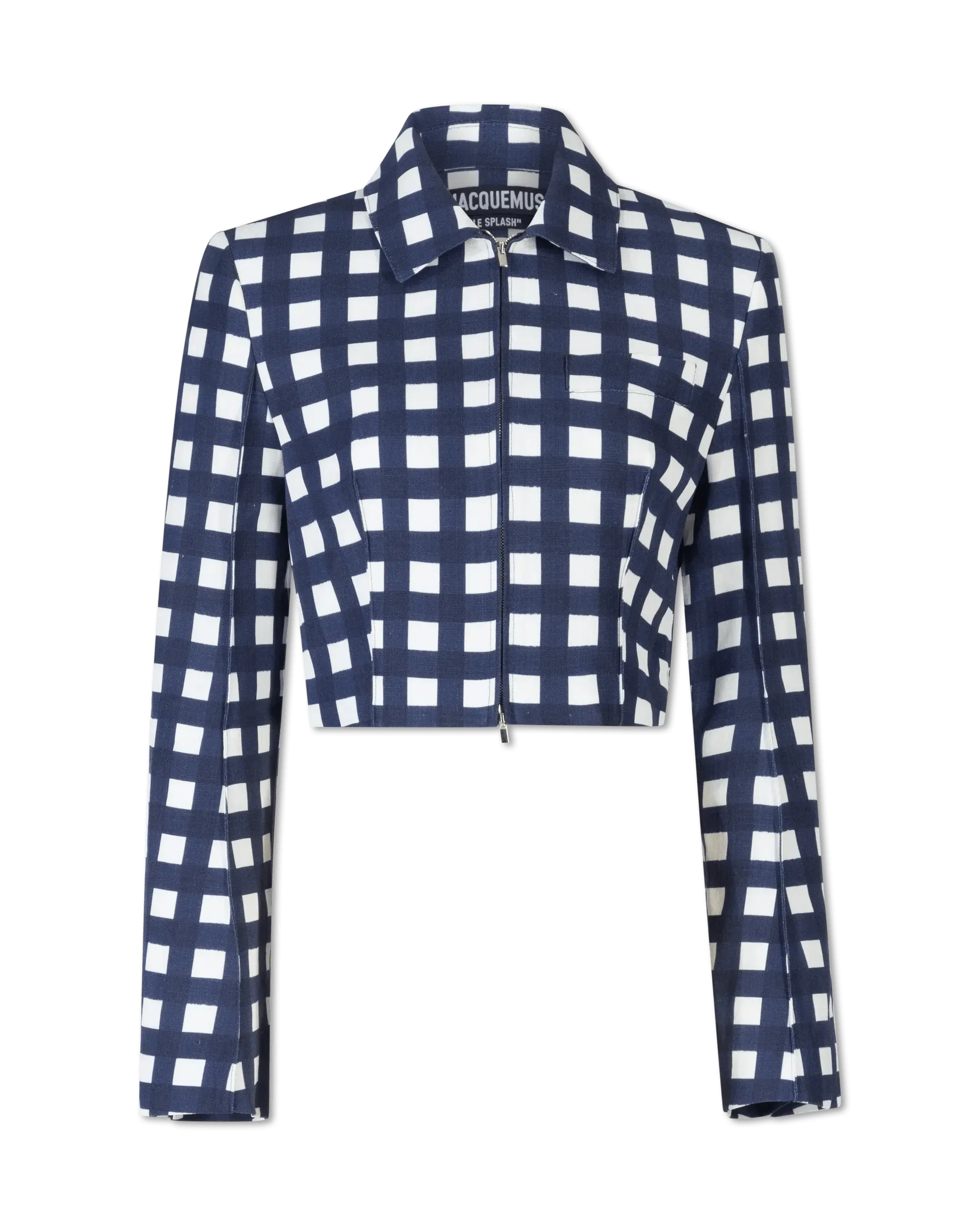 Limao Check Cropped Jacket - DIHSAN