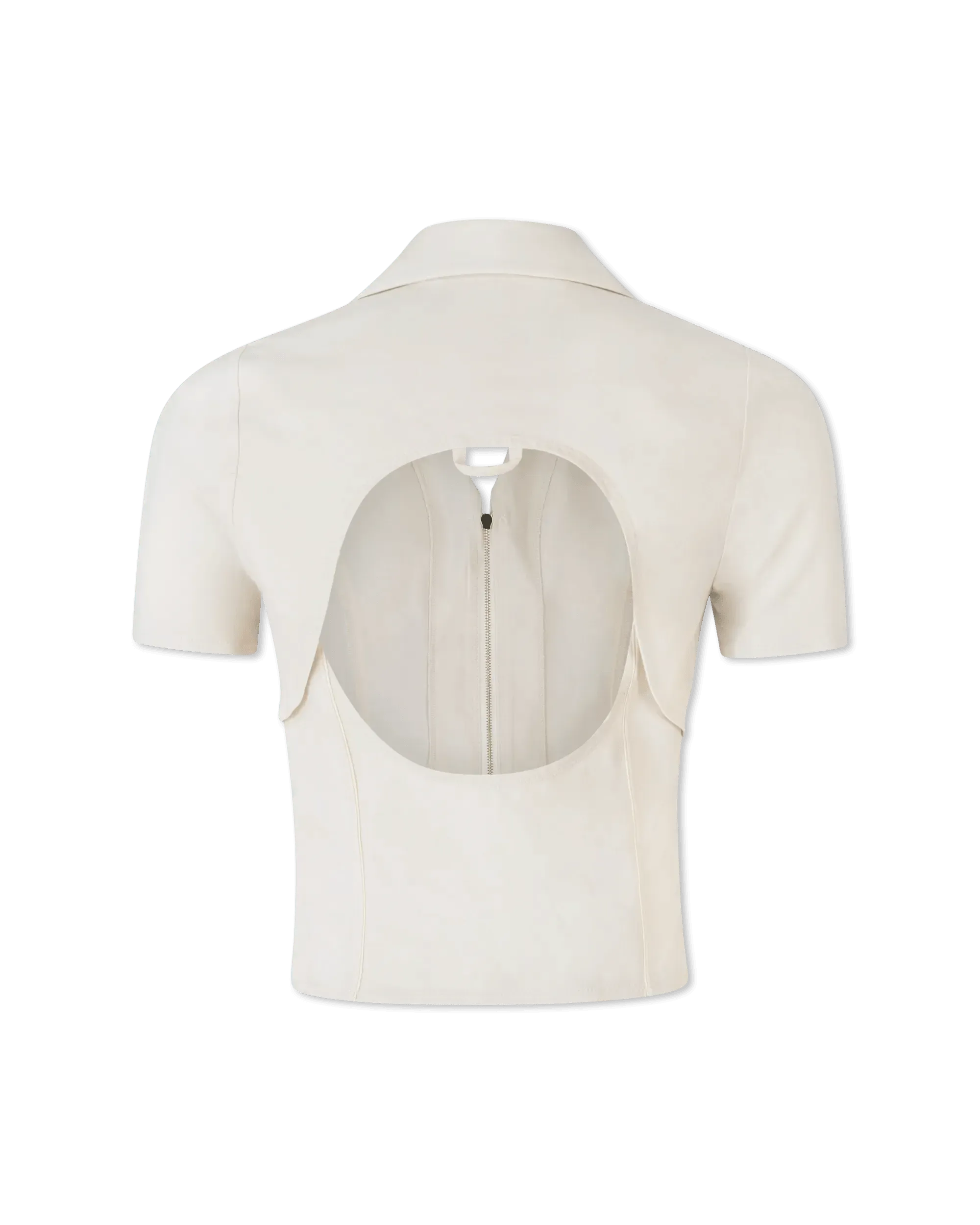 Tangelo Fitted Zip Up Shirt - DIHSAN