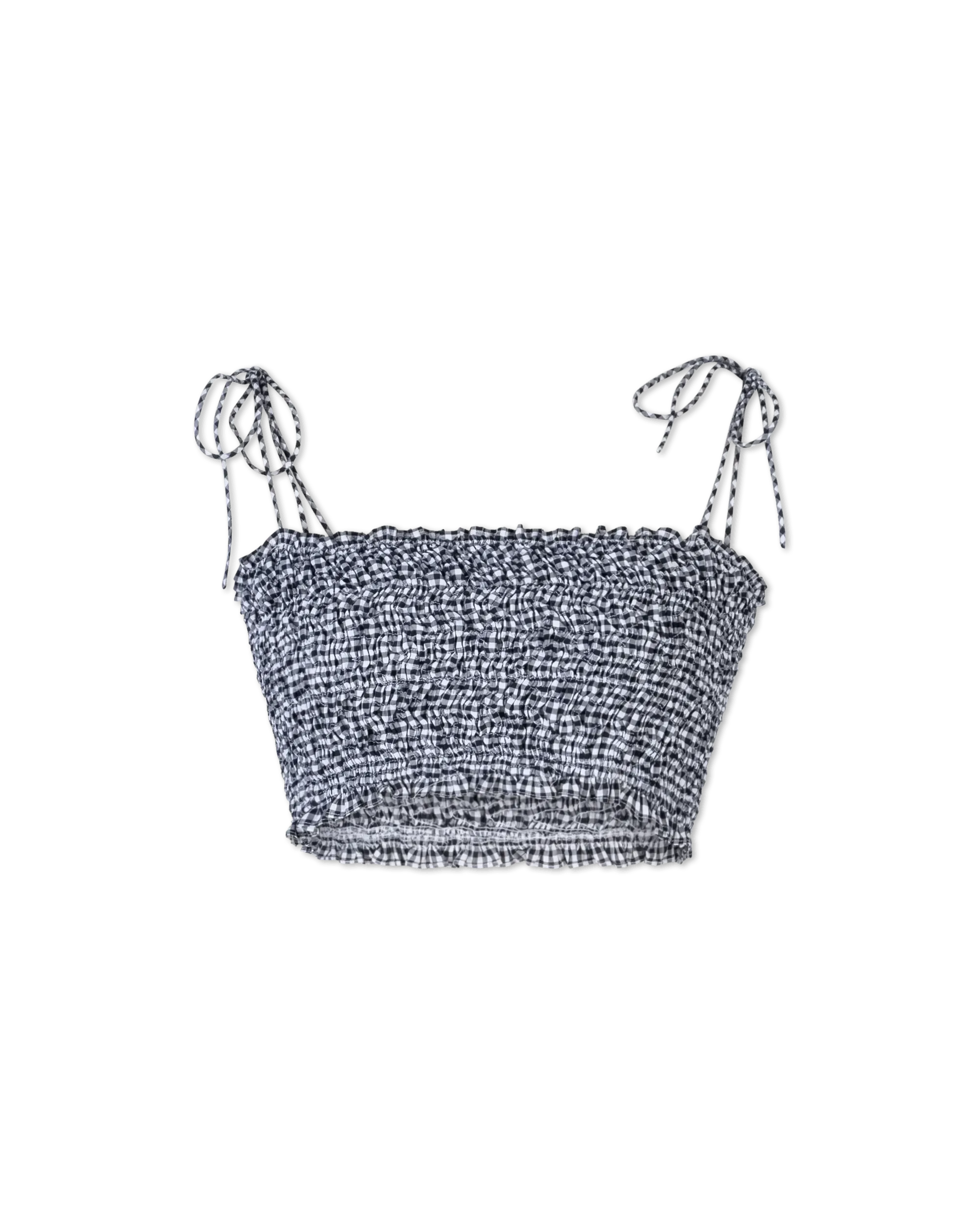 Vichy Checkered Bandeau Top - DIHSAN