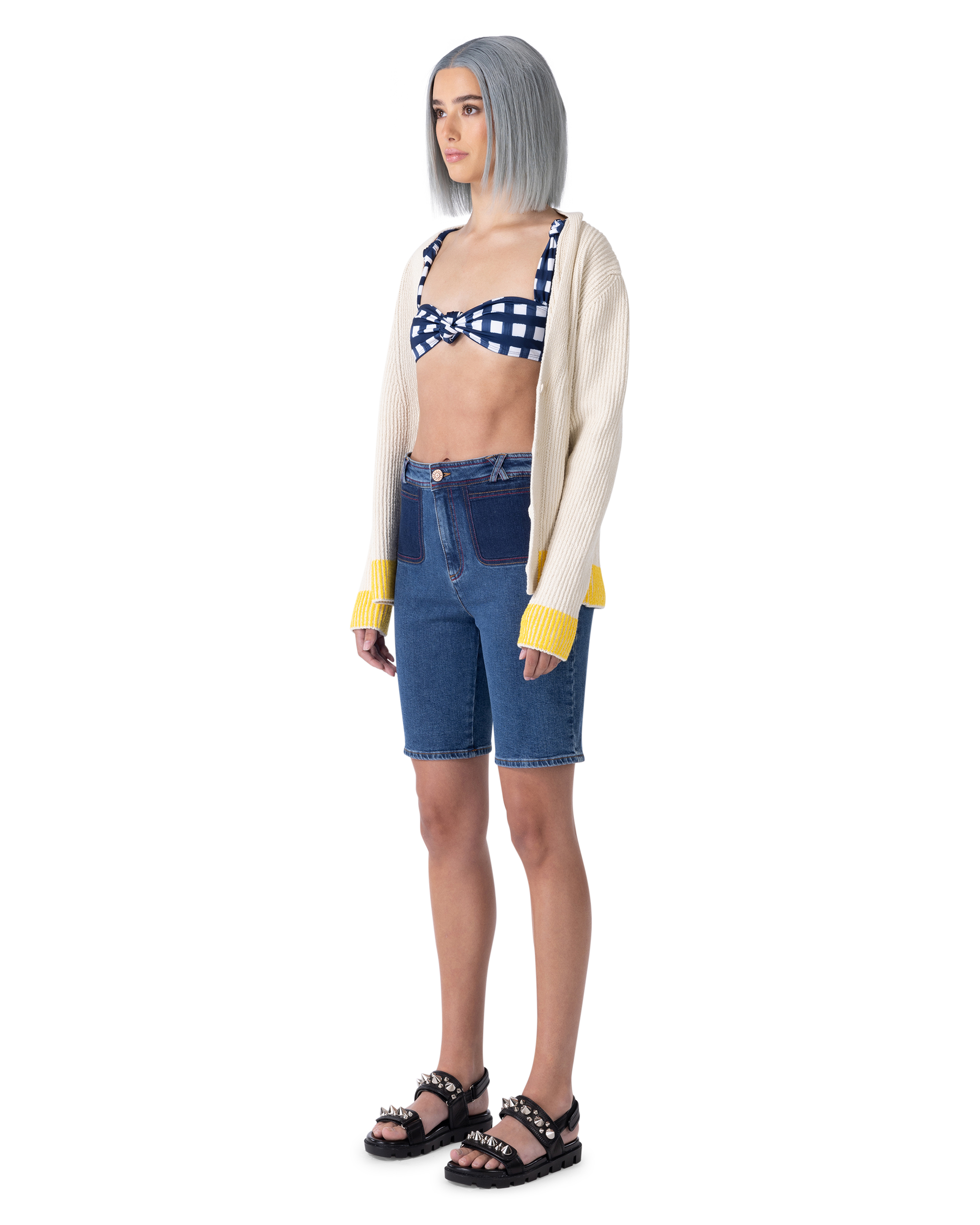 Vichy Check Bikini Top