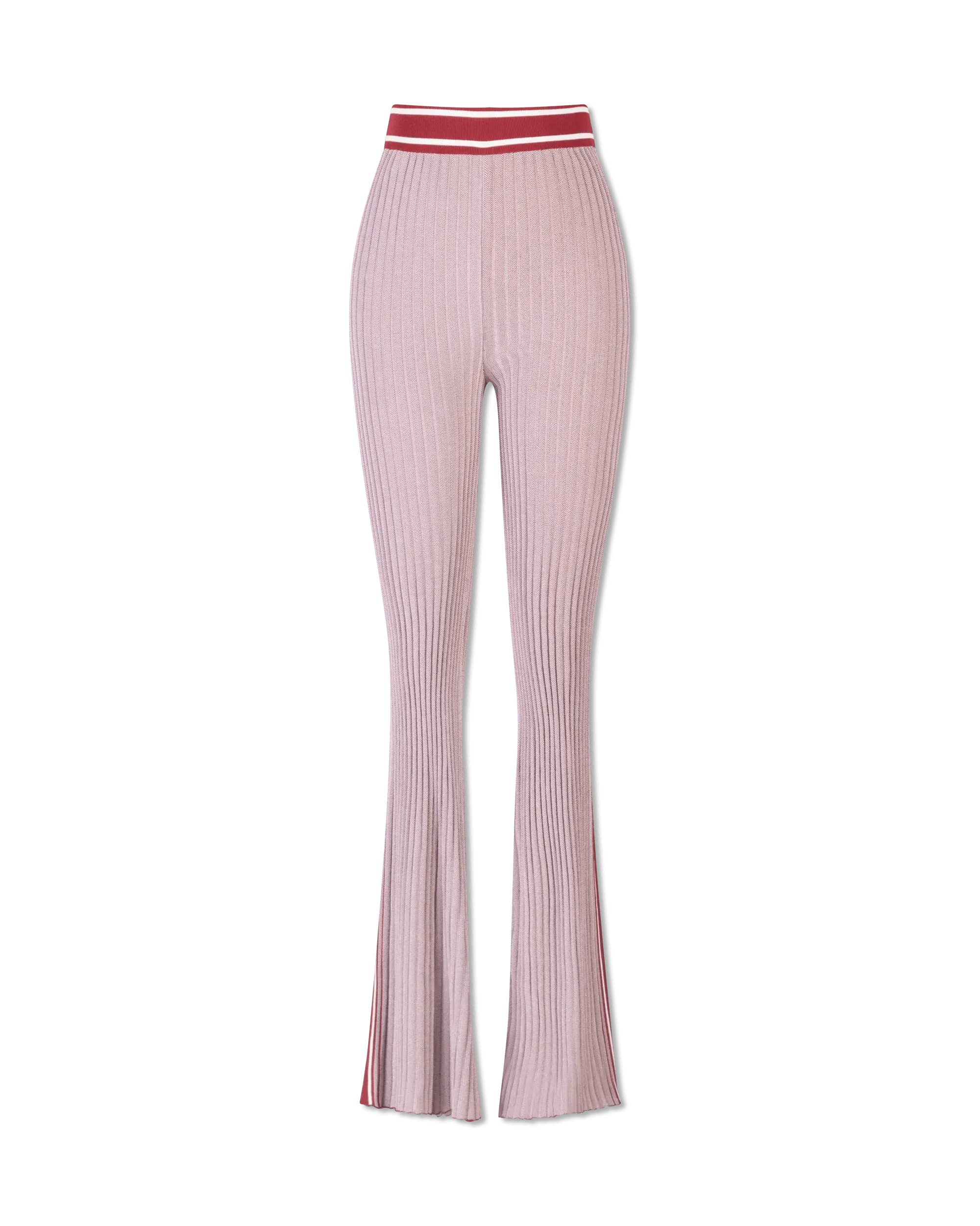 Ribbed Knit Flared Pants - DIHSAN