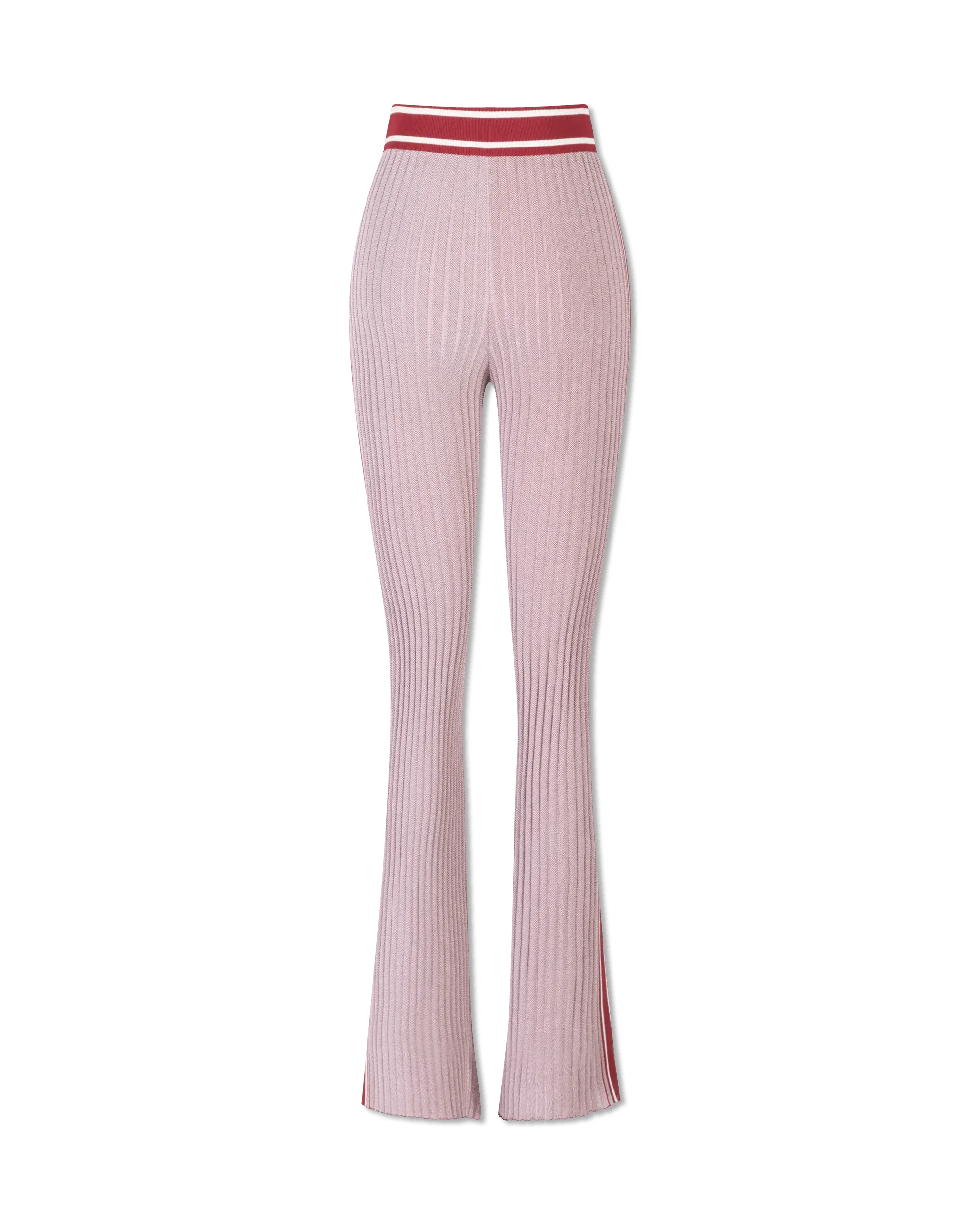 Ribbed Knit Flared Pants - DIHSAN