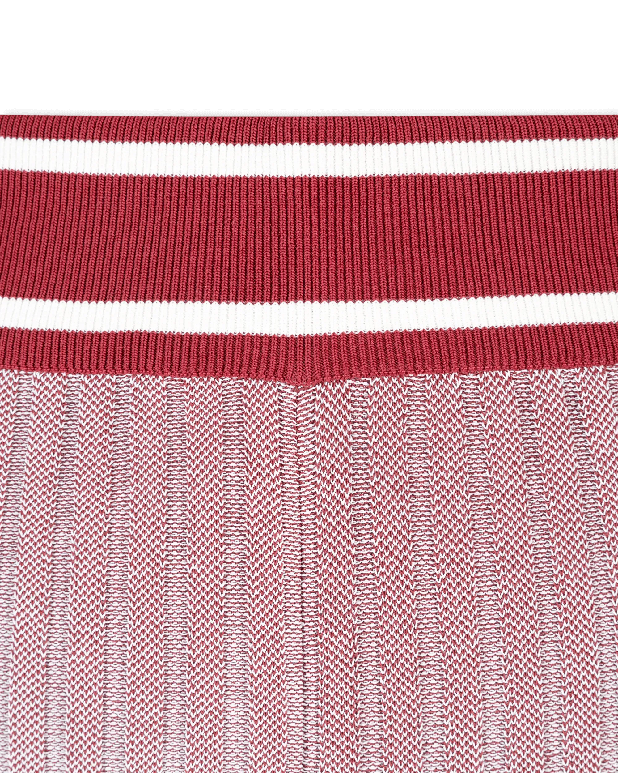 Ribbed Knit Flared Pants - DIHSAN