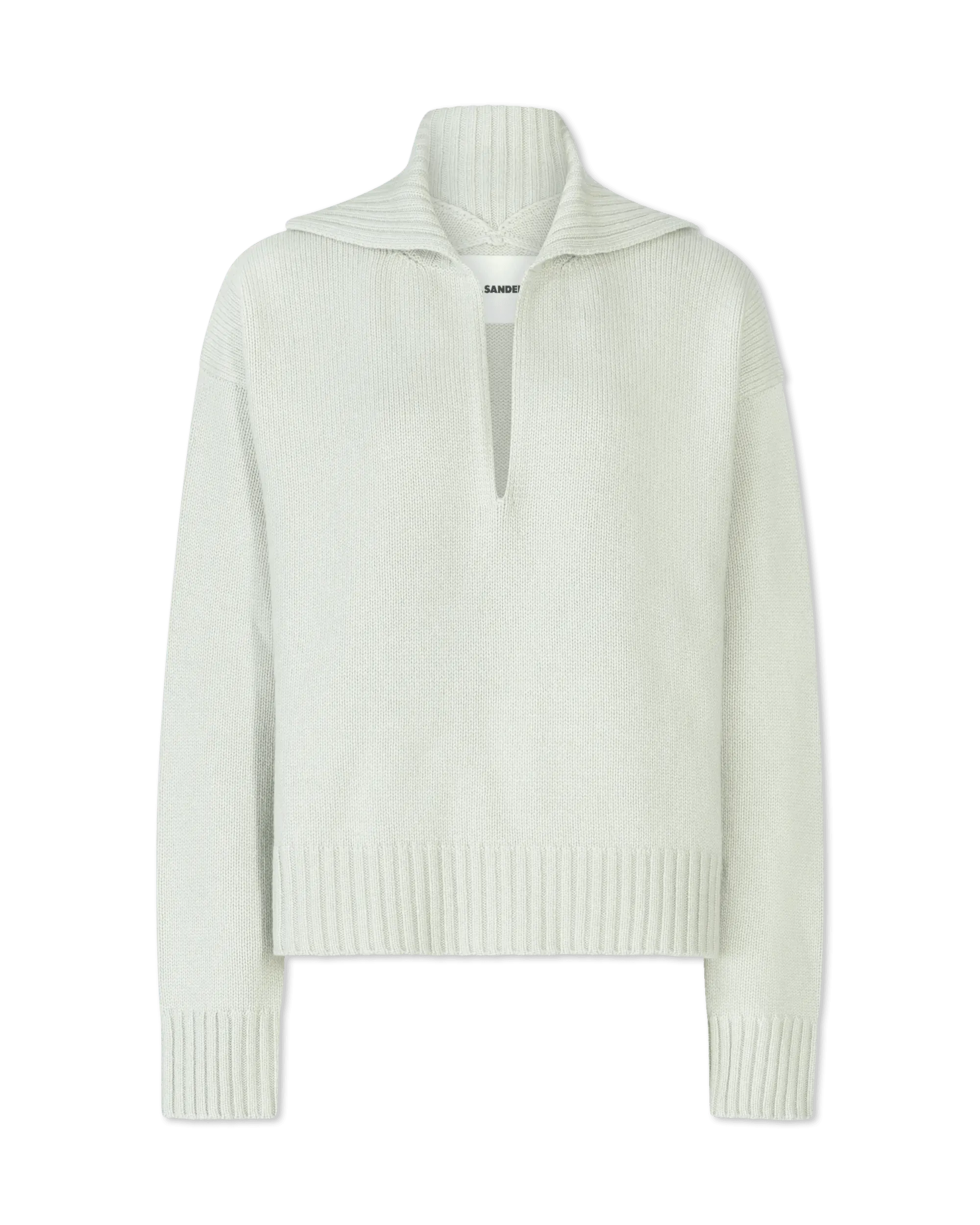 V-Neck Collar Long Sleeve Sweater - DIHSAN