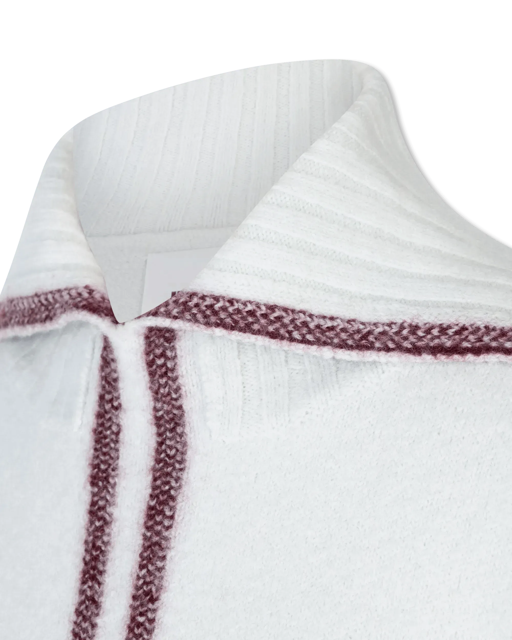 V-Neck Collar Long Sleeve Sweater - DIHSAN