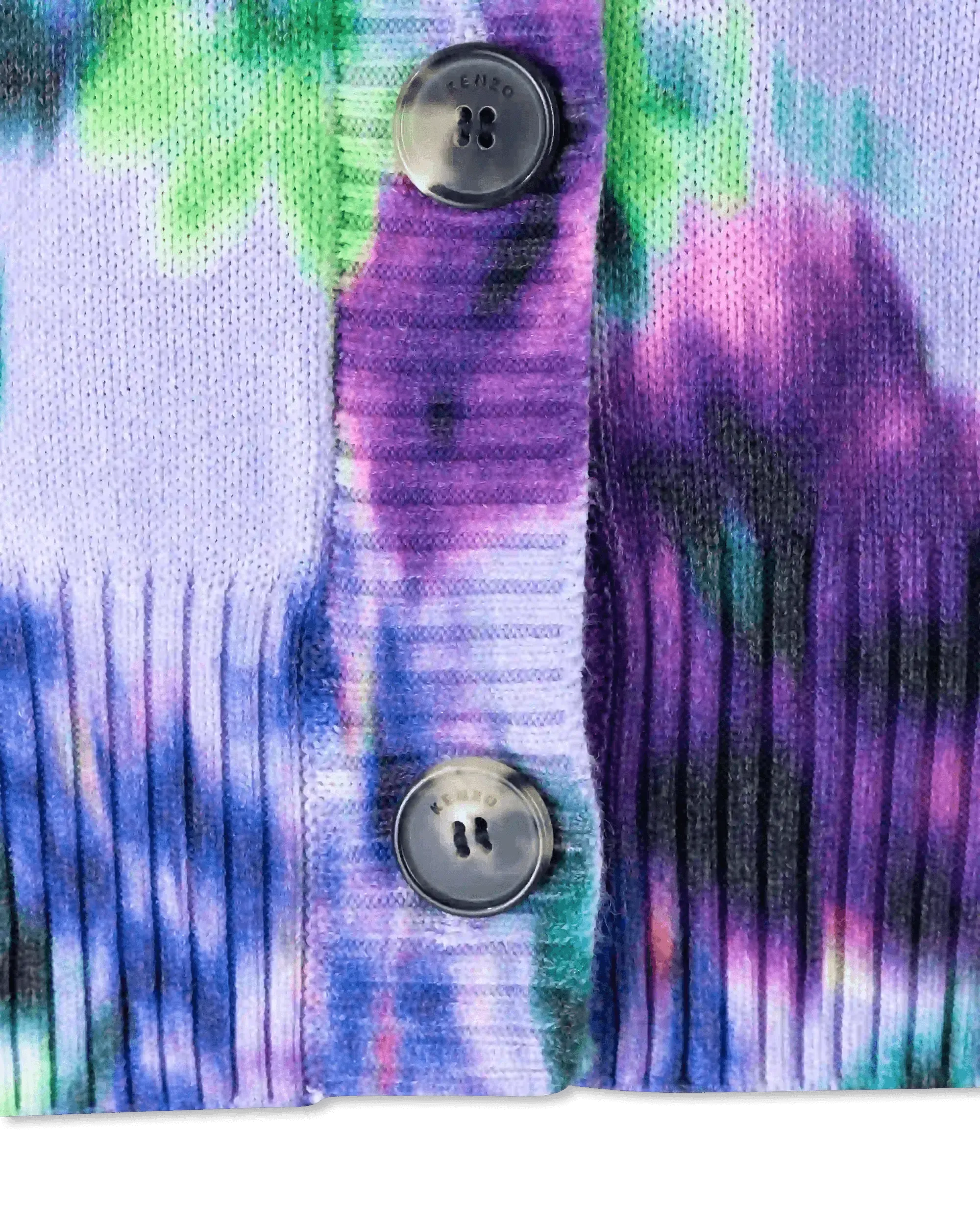 Blurred Floral Printed Buttoned Cardigan - DIHSAN