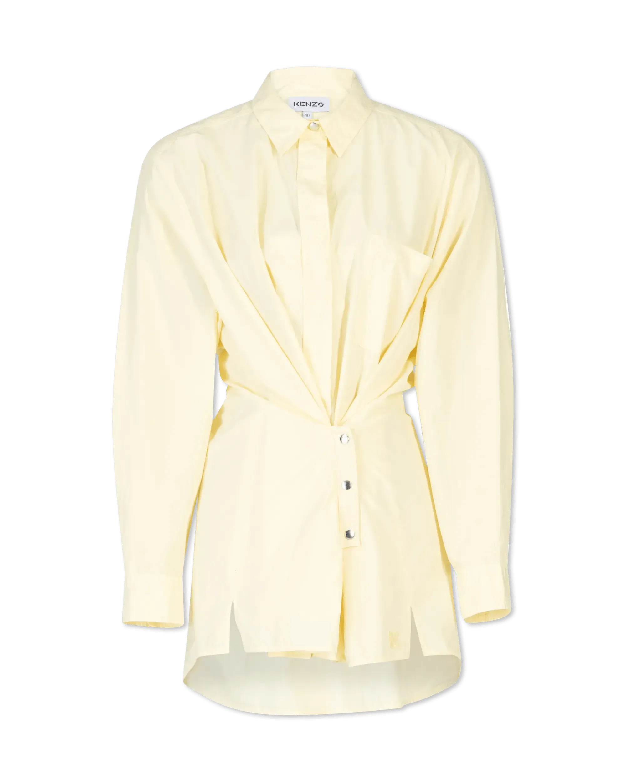 Button Detail Cotton Shirt - DIHSAN