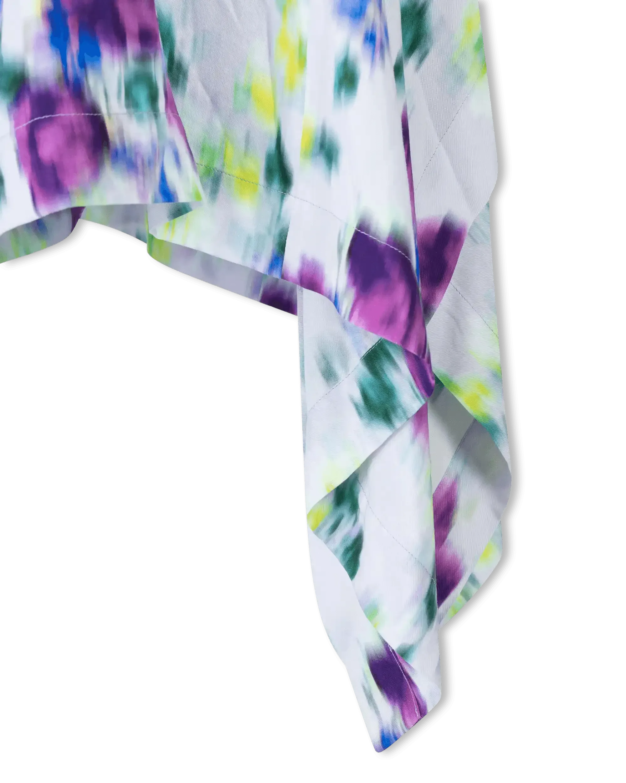 Blurred Floral Printed Midi Dress - DIHSAN