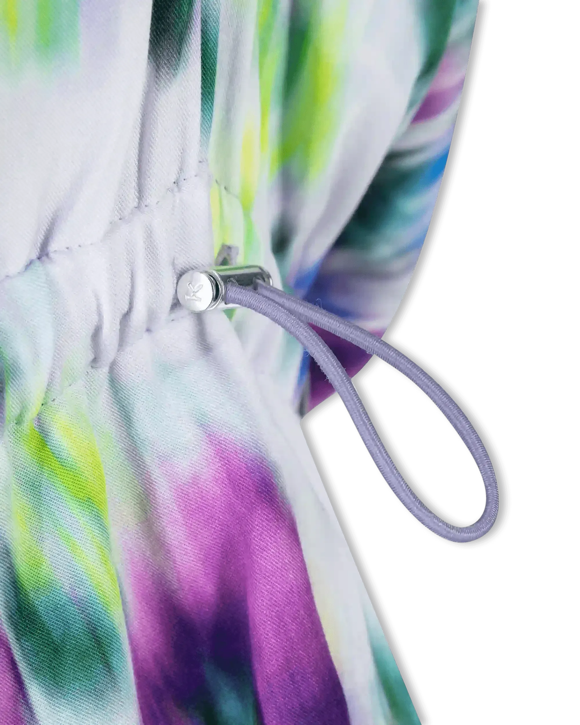 Blurred Floral Printed Midi Dress - DIHSAN