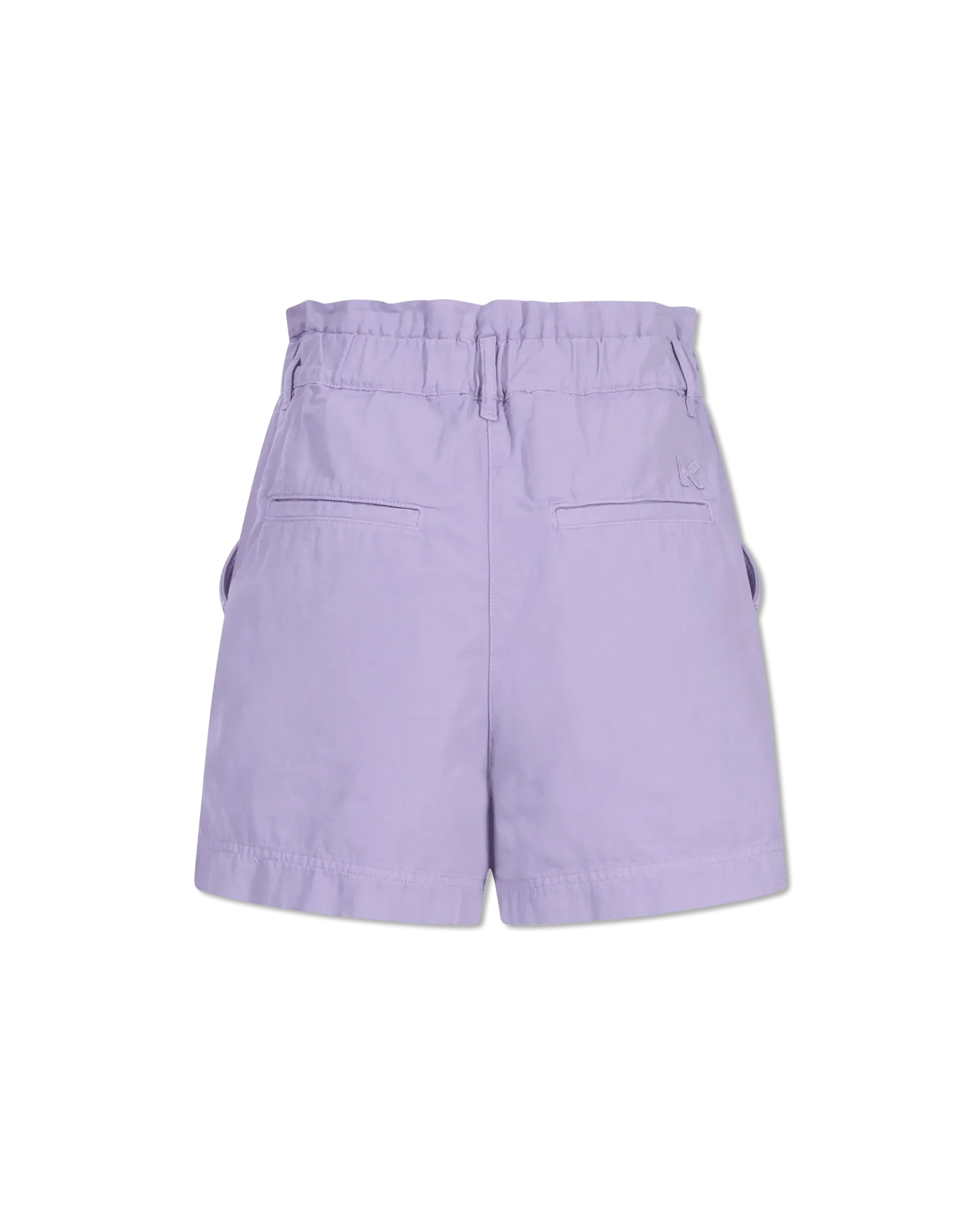 Paperbag Waist Cotton Shorts - DIHSAN