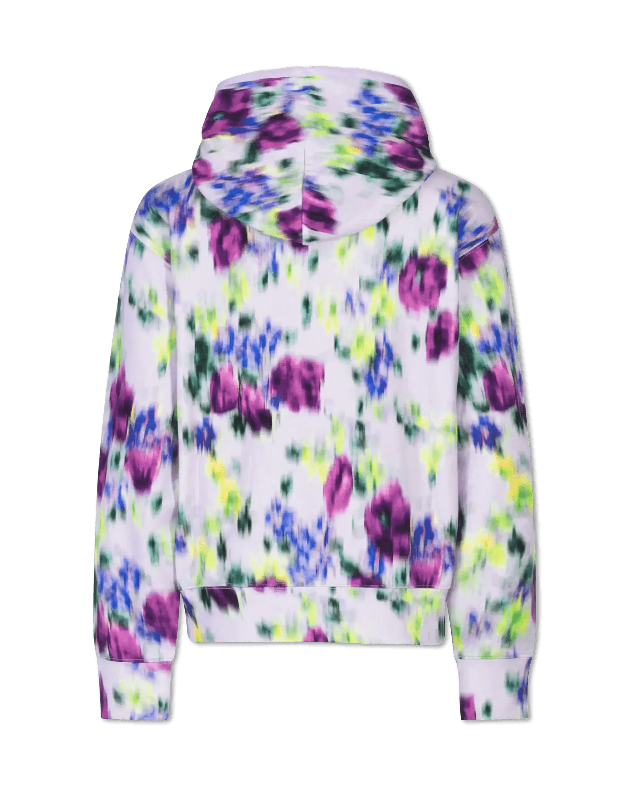 Blurred Floral Printed Hoodie - DIHSAN