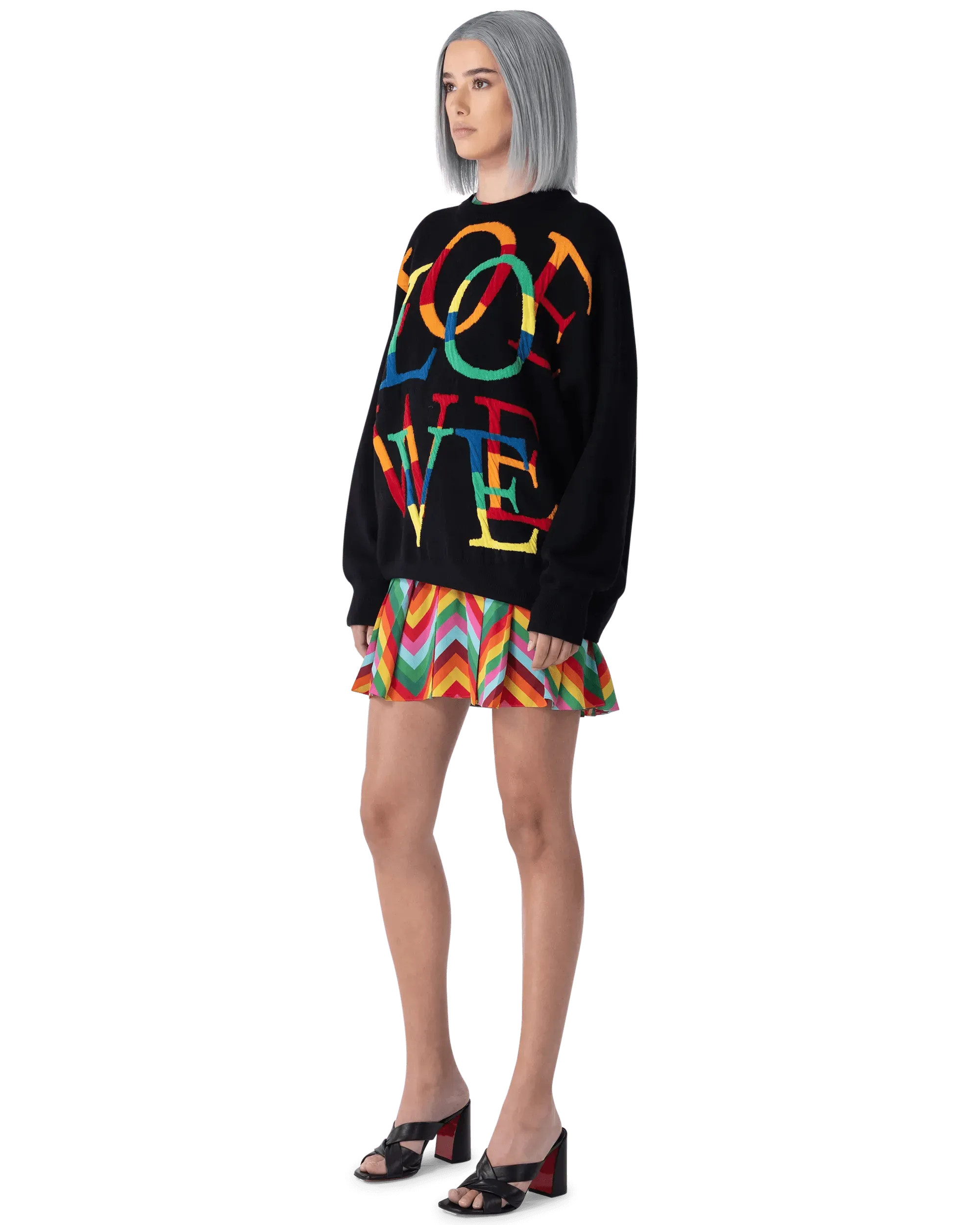 Wool Anagram Crewneck Sweater - DIHSAN