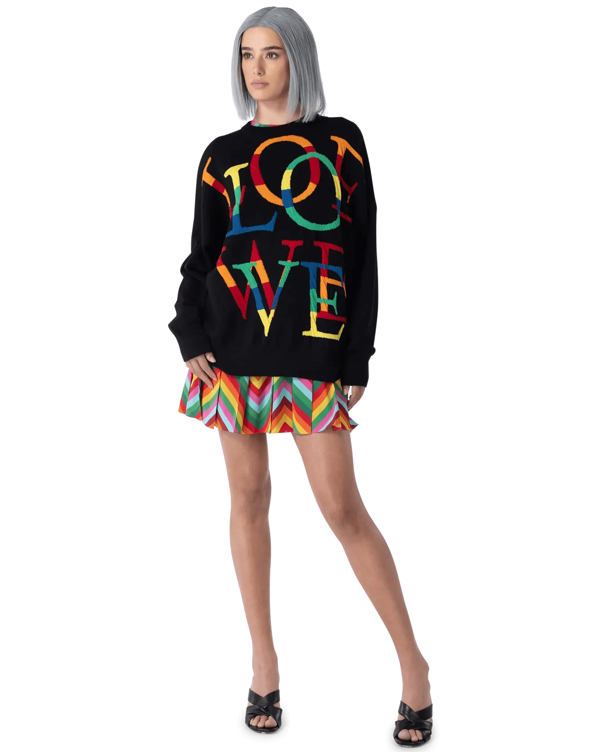 Wool Anagram Crewneck Sweater - DIHSAN