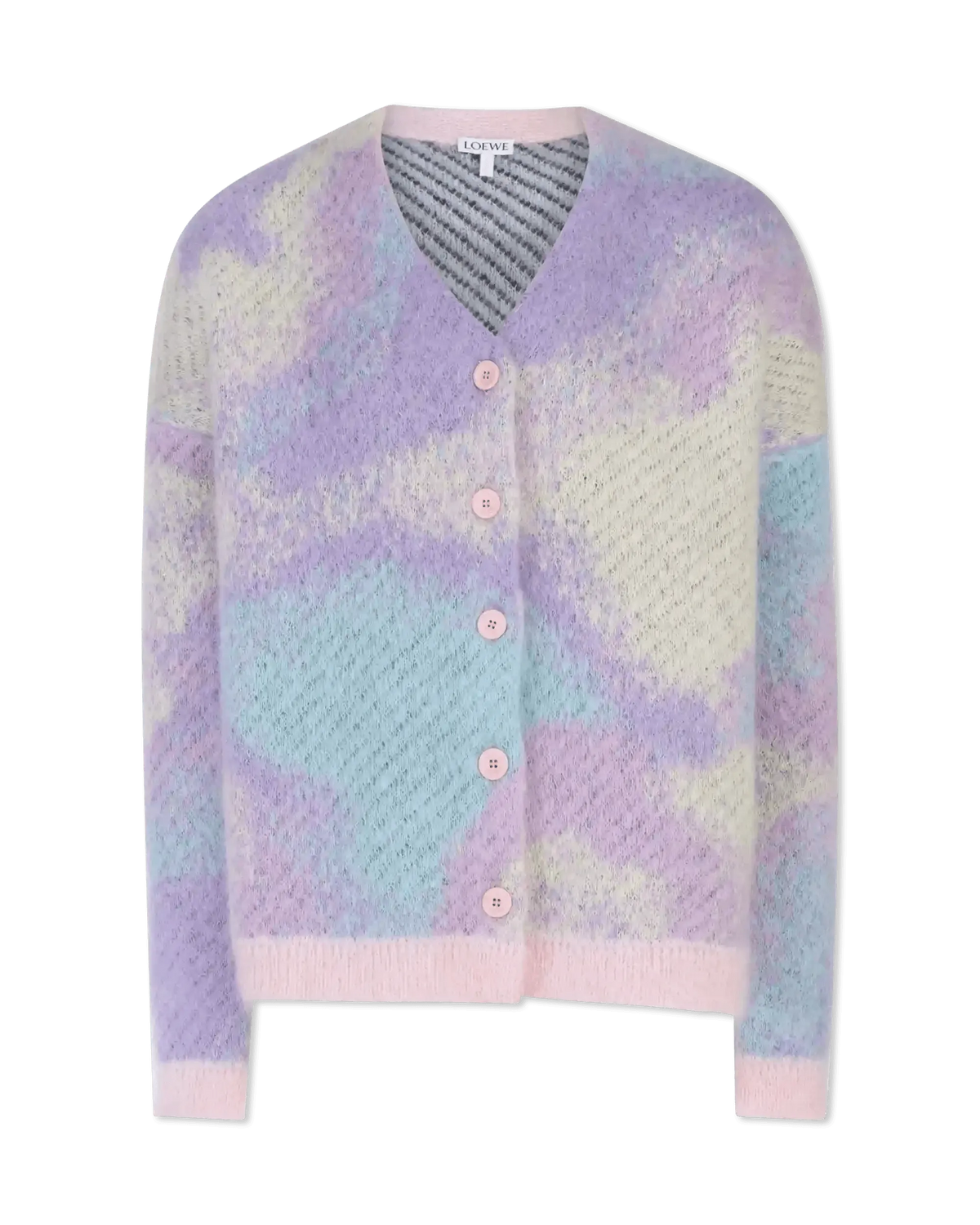 Multicolor Mohair Blend Unicorn Jacquard Cardigan by Loewe | DIHSAN