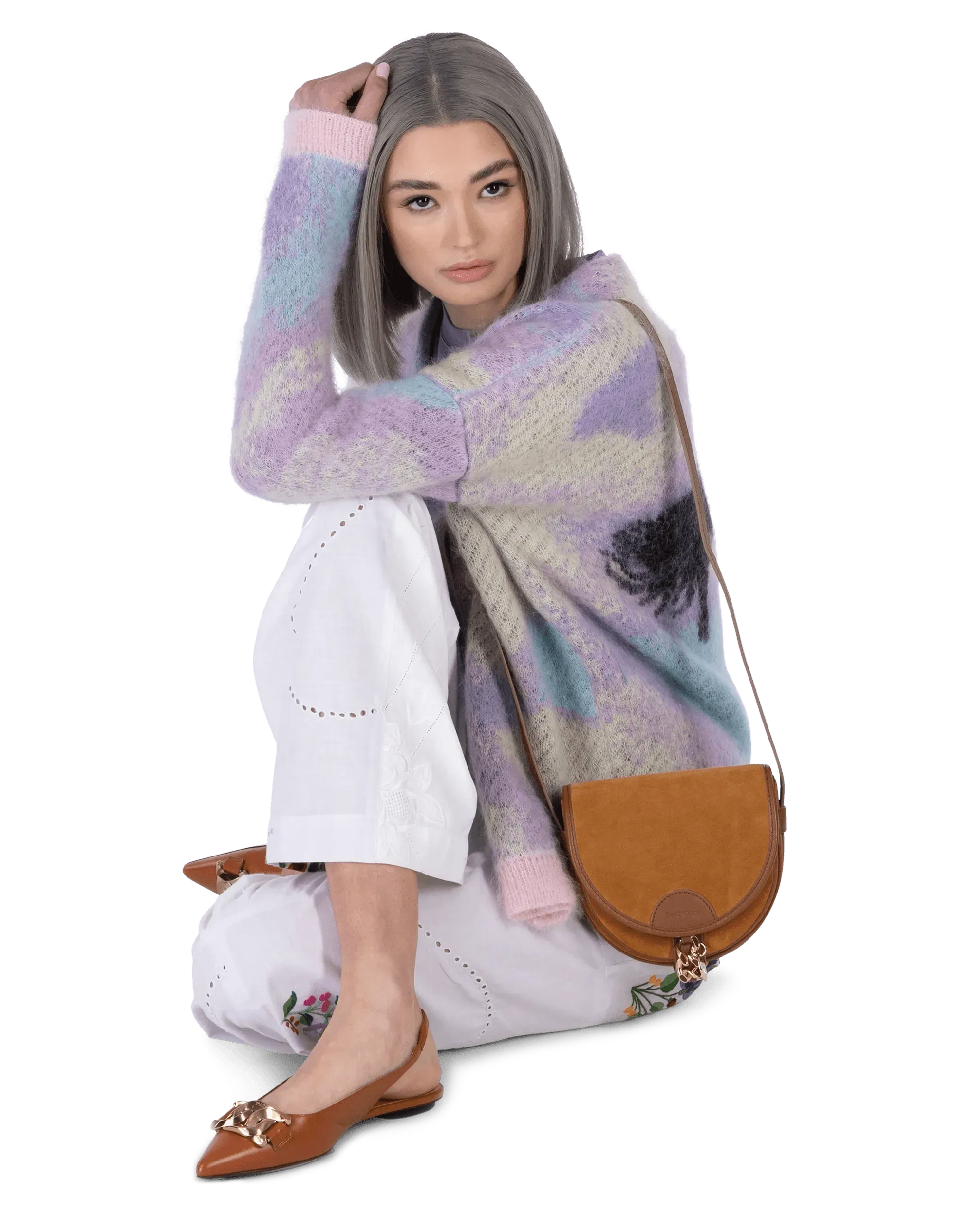 Multicolor Mohair Blend Unicorn Jacquard Cardigan by Loewe | DIHSAN